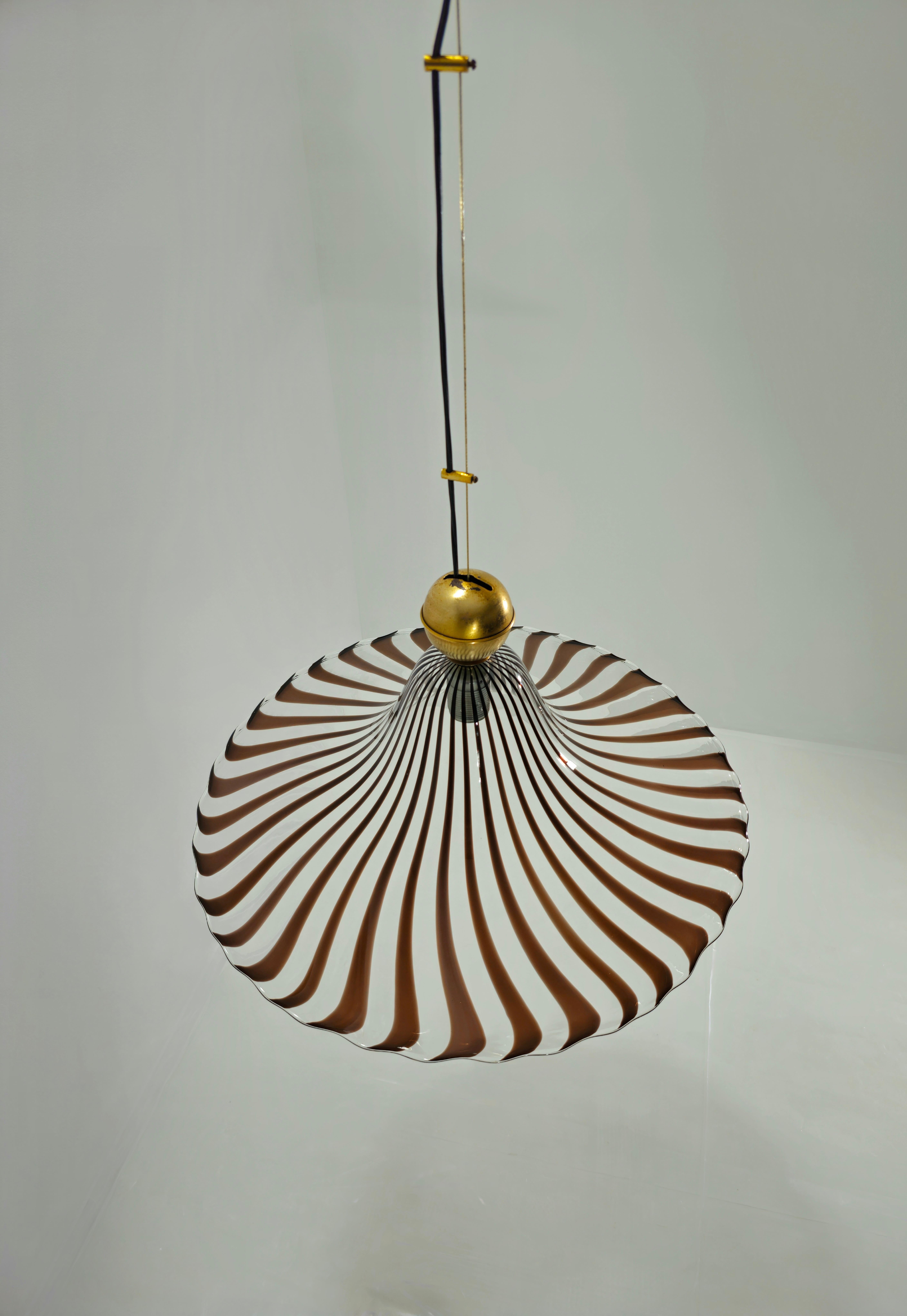 Murano Glass Pendant Lamp Lino Tagliapietra Mid-Century Modern Design Italy 70s 8