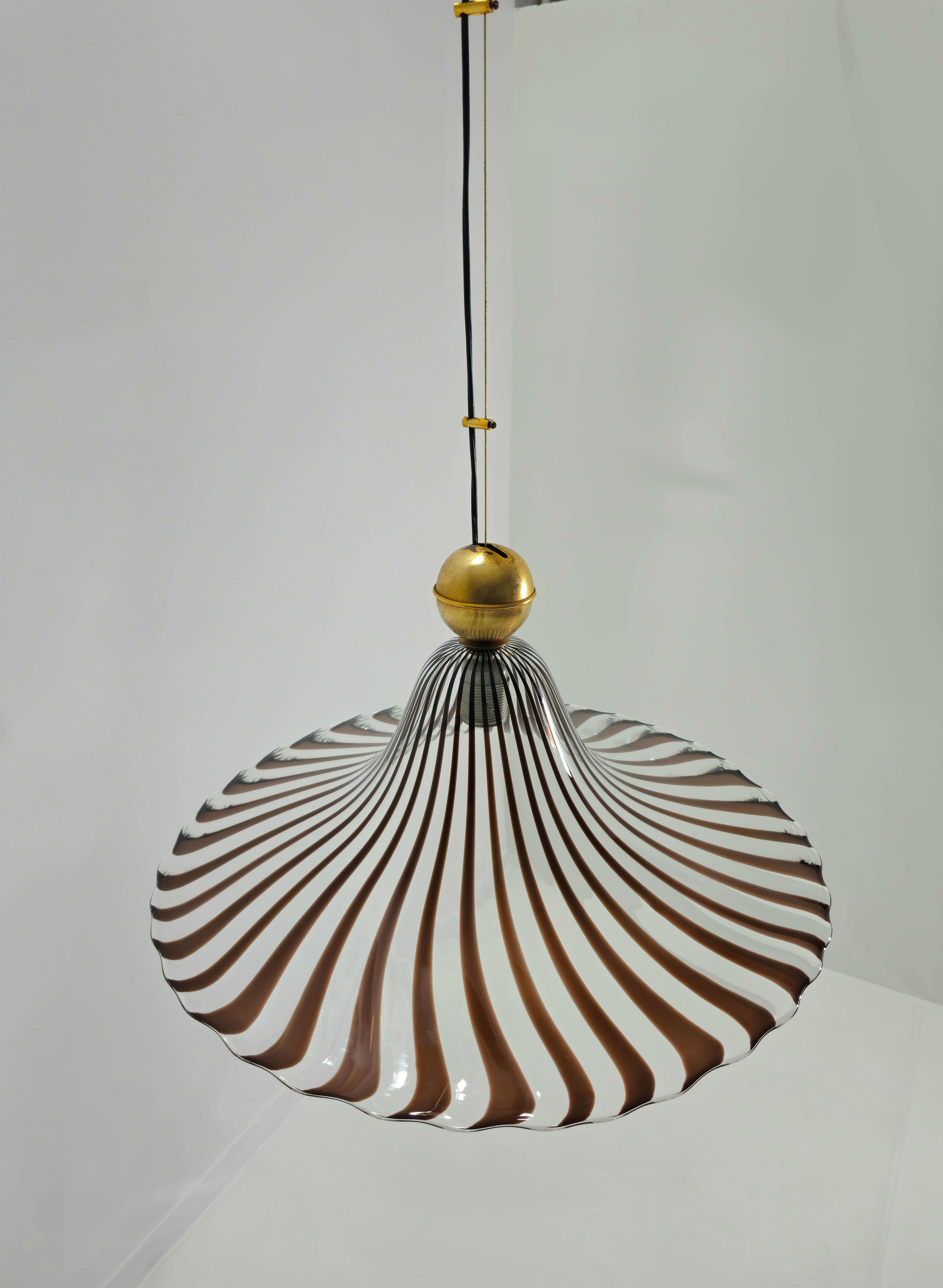 Murano Glass Pendant Lamp Lino Tagliapietra Mid-Century Modern Design Italy 70s 9