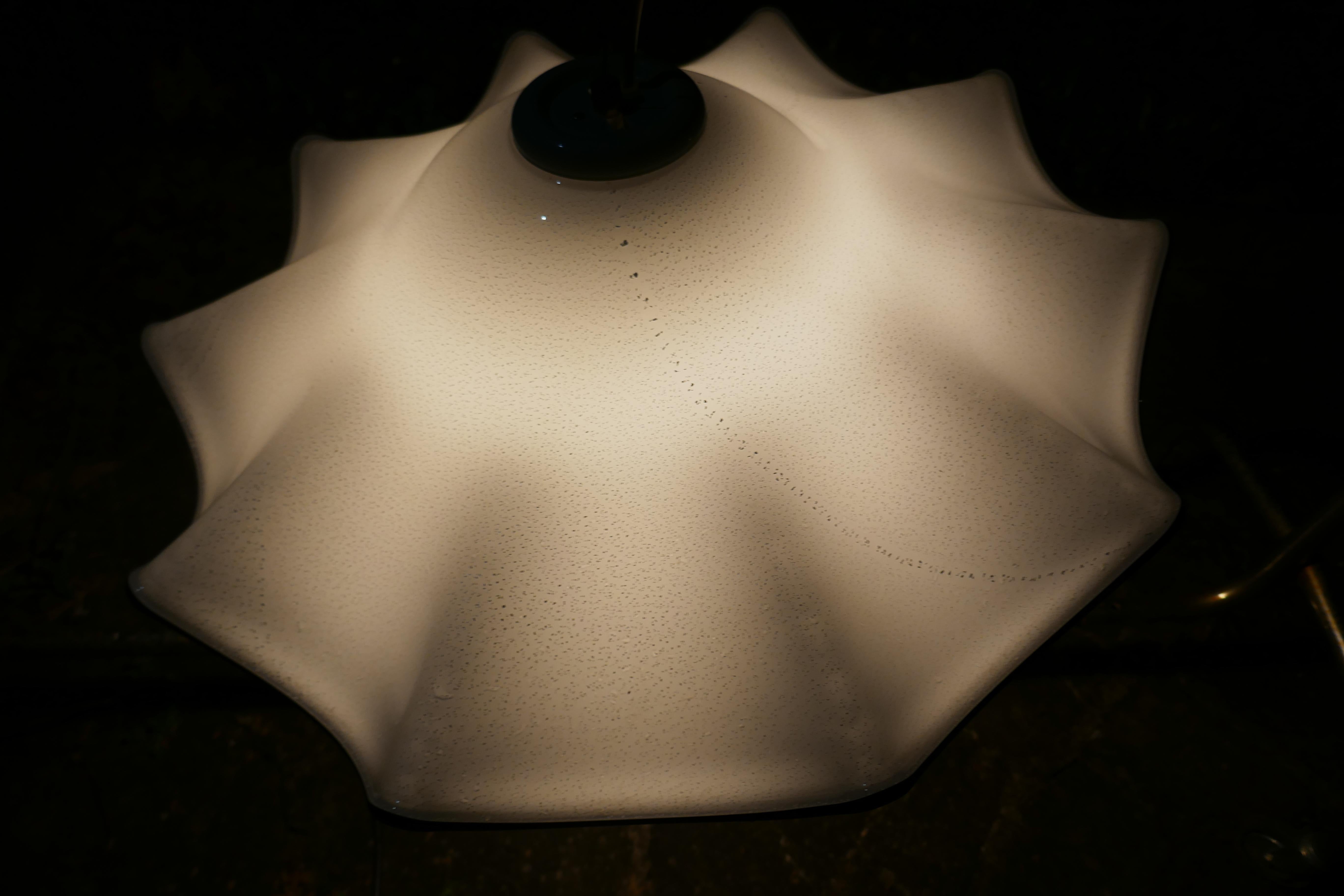 Lampe suspendue en verre de Murano avec inclusions d'argent en vente 4