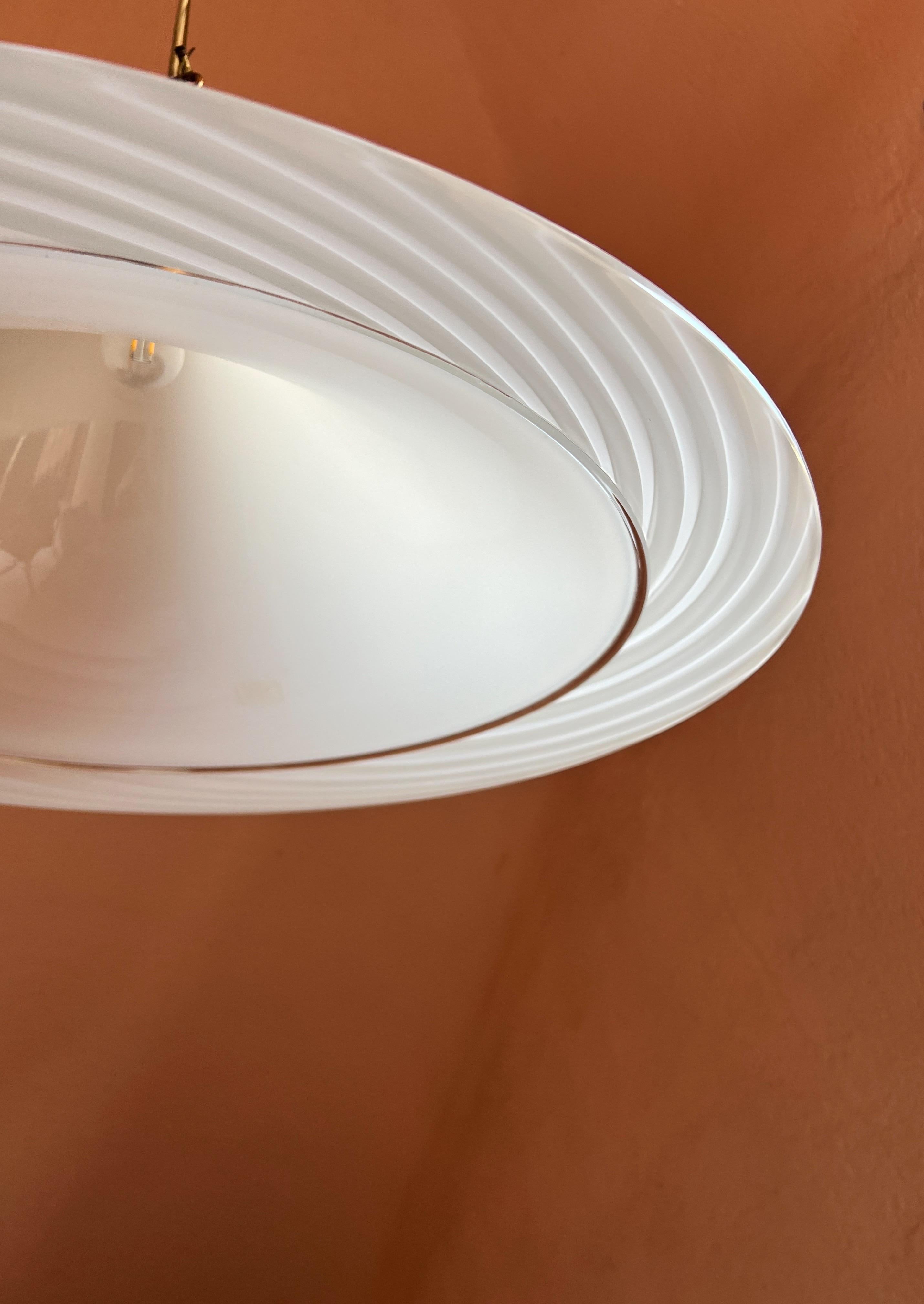 Metallo Lampada a sospensione in vetro di Murano anni '70 in vendita