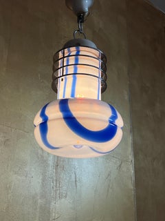 Lampada a sospensione in vetro di Murano di Carlo Nason Italia anni '70