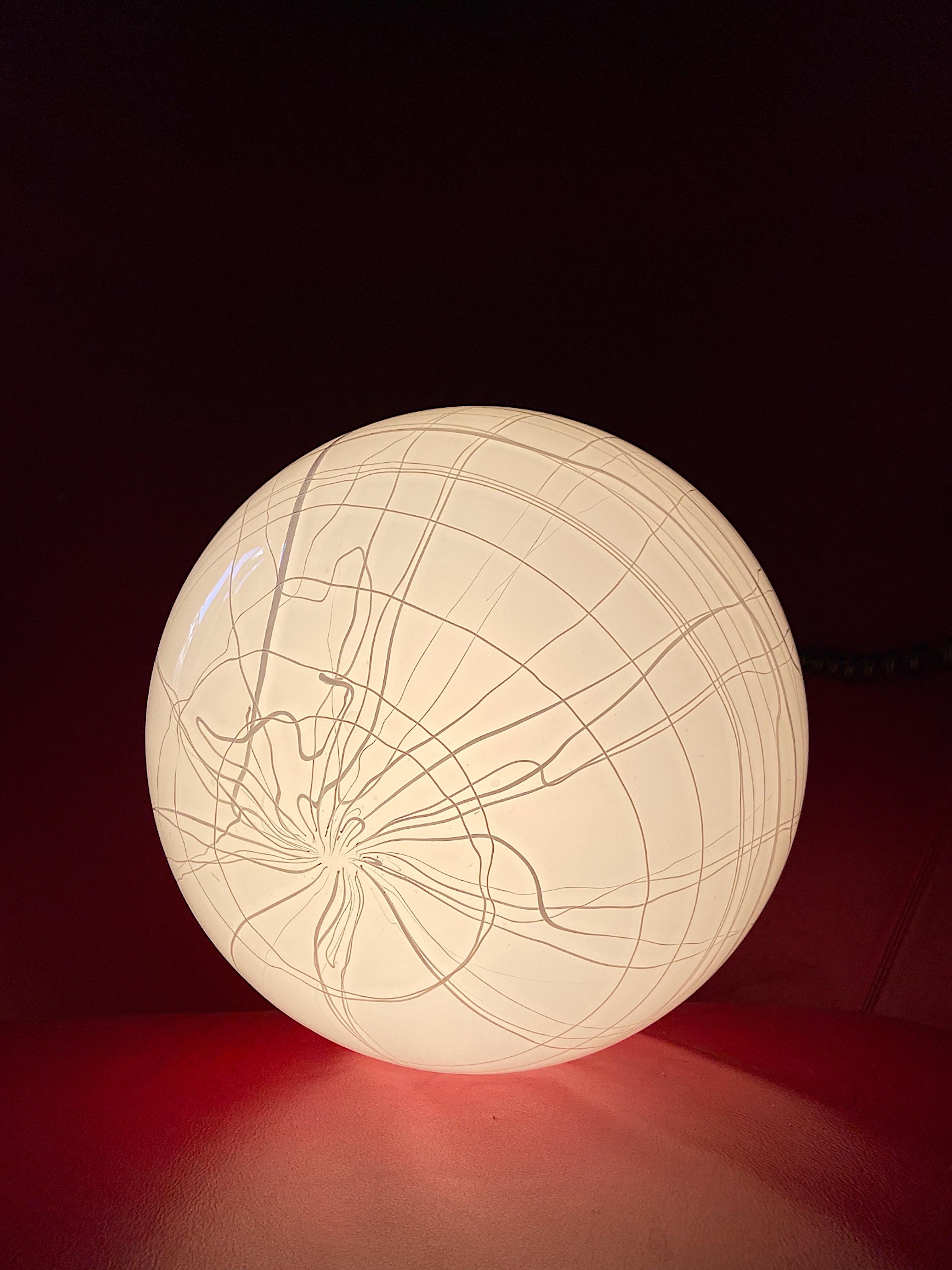 Mid-Century Modern Lampe à suspension en verre de Murano par Venini, 1970  en vente