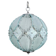 Lampada a sospensione in vetro di Murano di Fontana Arte e Zero Quattro, Italia anni '70