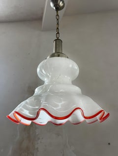 Lampada a sospensione in vetro di Murano disegnata da Carlo Nason anni '70 Italia