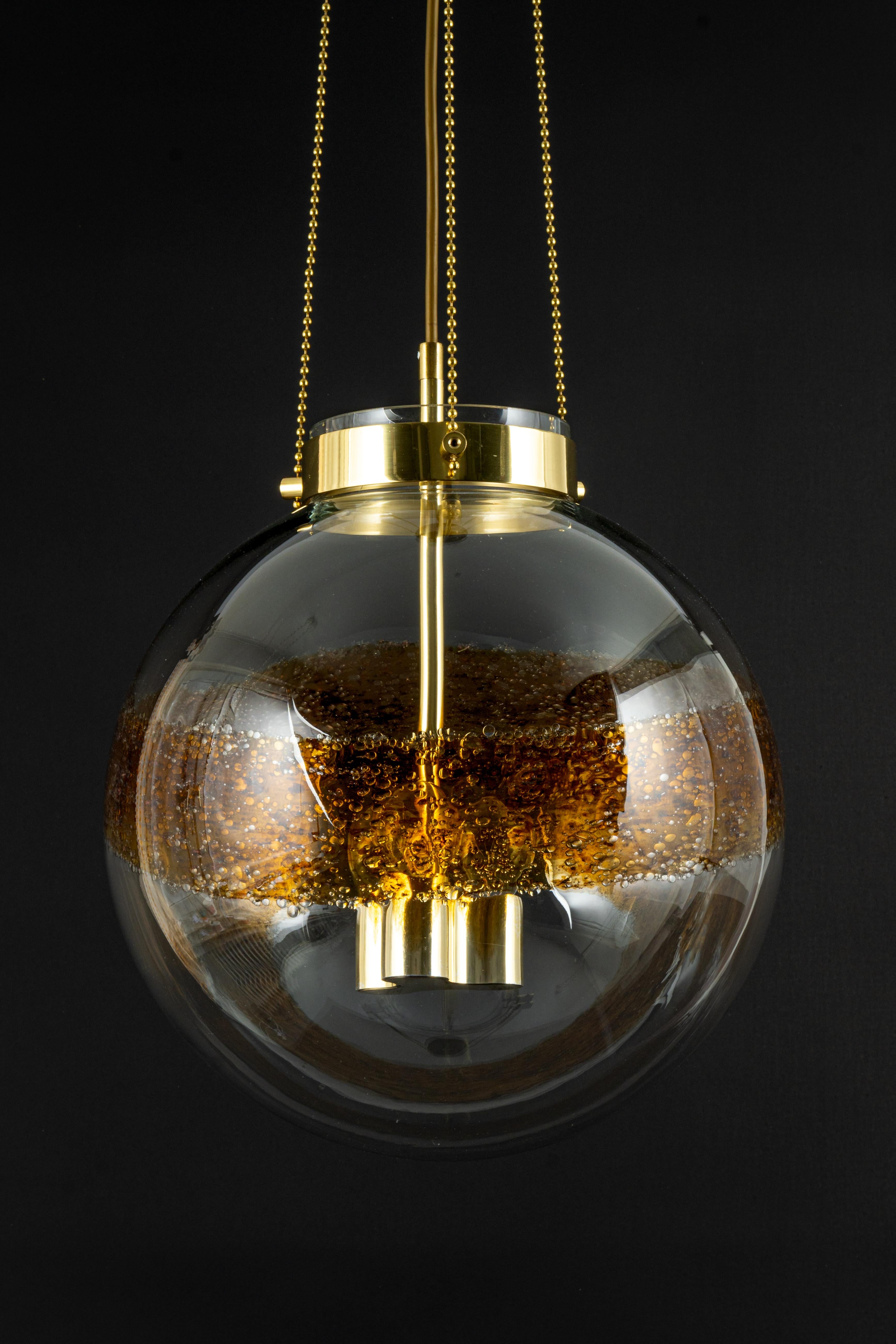 Murano Glass Pendant Light Designed by Kaiser, Germany, 1960s For Sale 7