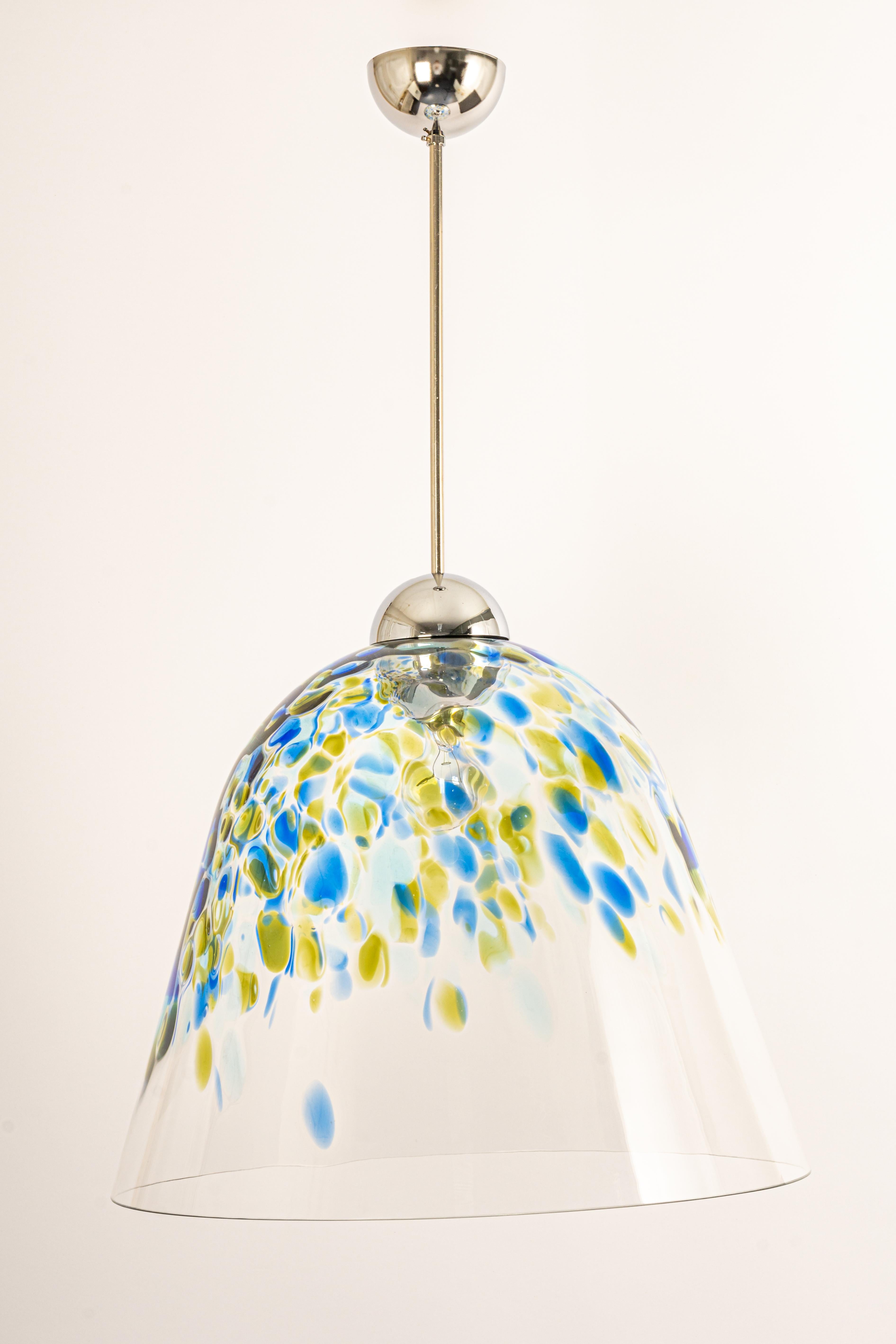 Mid-Century Modern Murano Glass Pendant Light Designed by Kalmar, Austria, 1970s For Sale