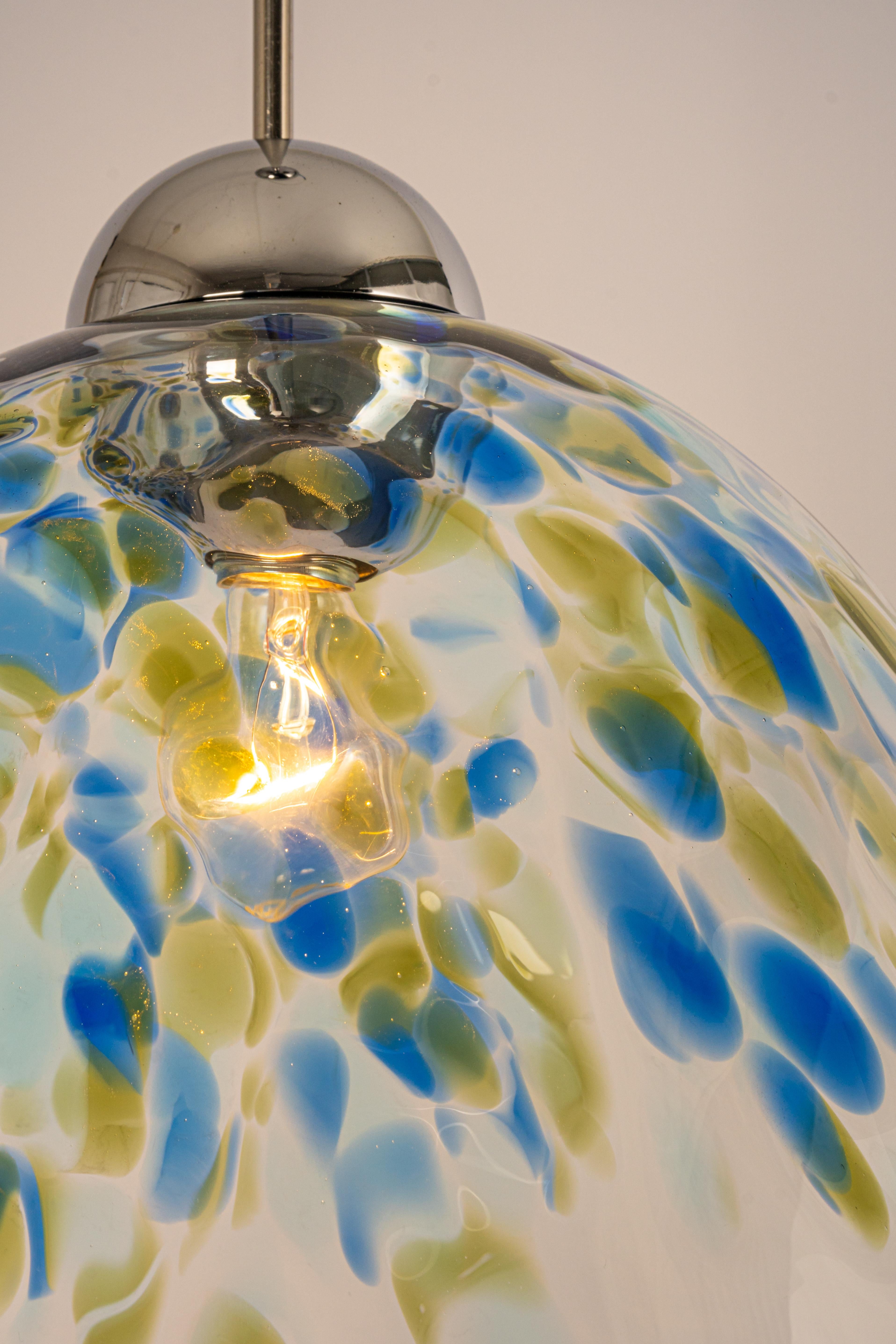 Murano Glass Pendant Light Designed by Kalmar, Austria, 1970s For Sale 1