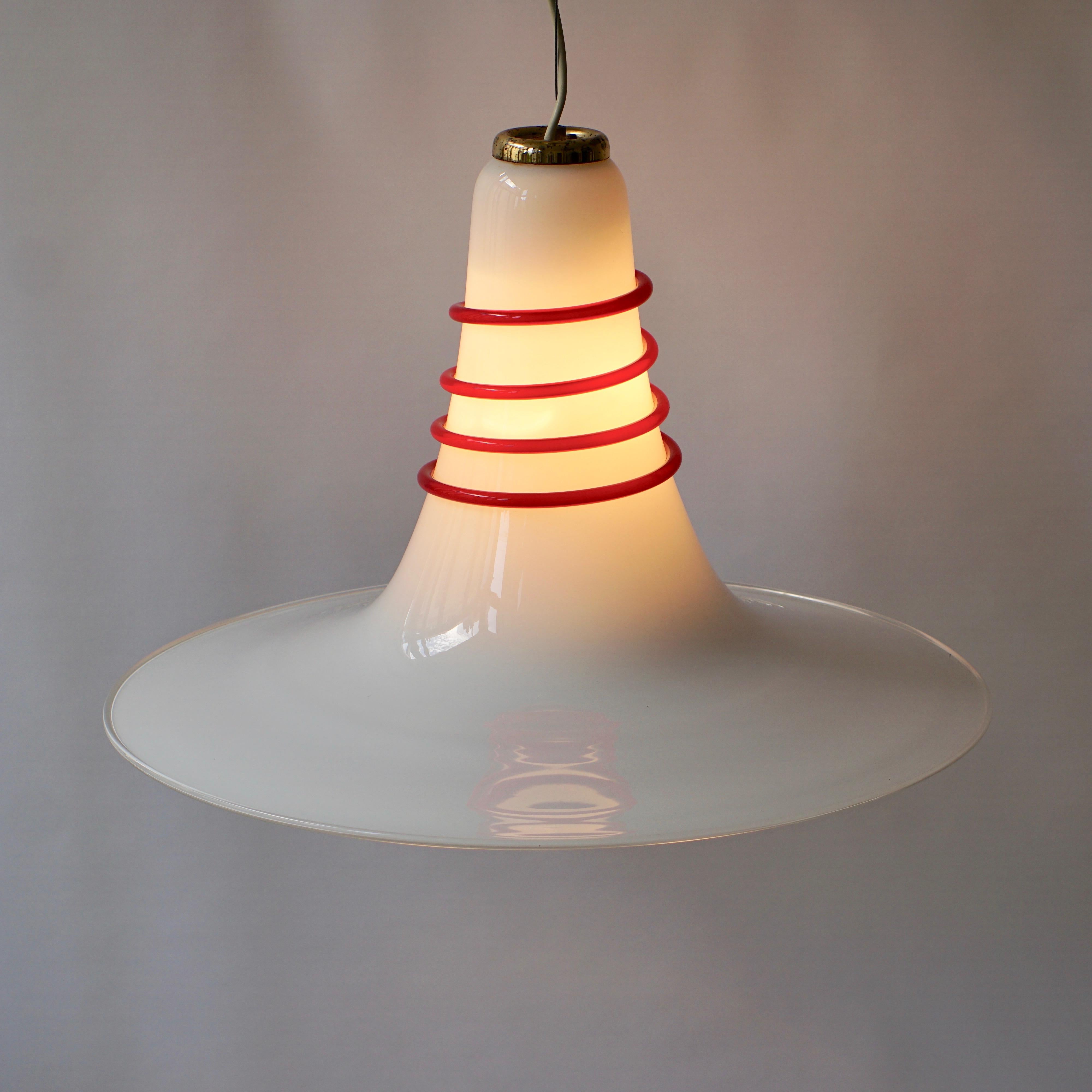 Venini Murano Glass Pendant Light Italy In Good Condition For Sale In Antwerp, BE