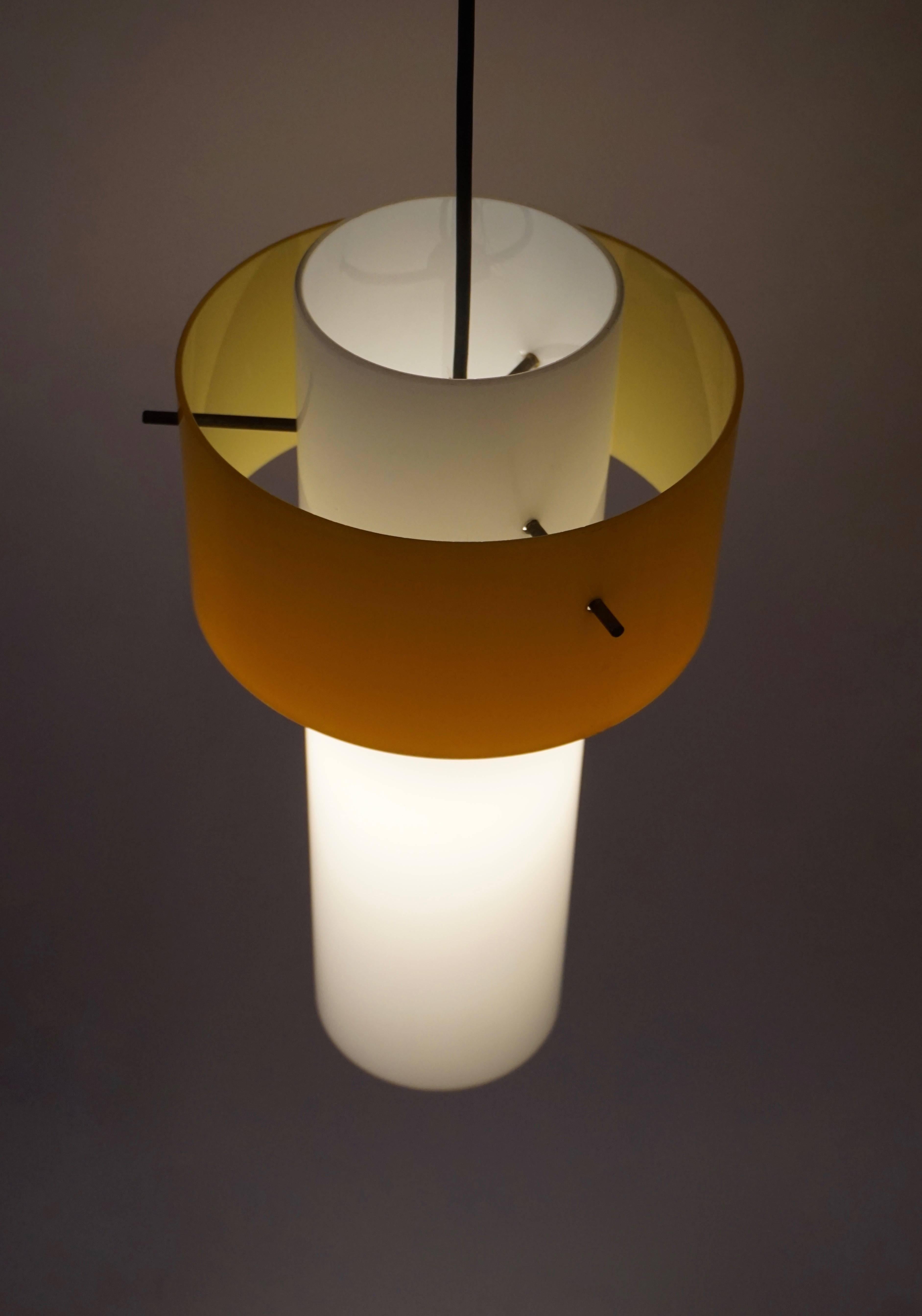 20ième siècle Lampe à suspension en verre de Murano en vente