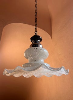 Murano Glass Pendant Light Italy 1970s mid century modern lighting