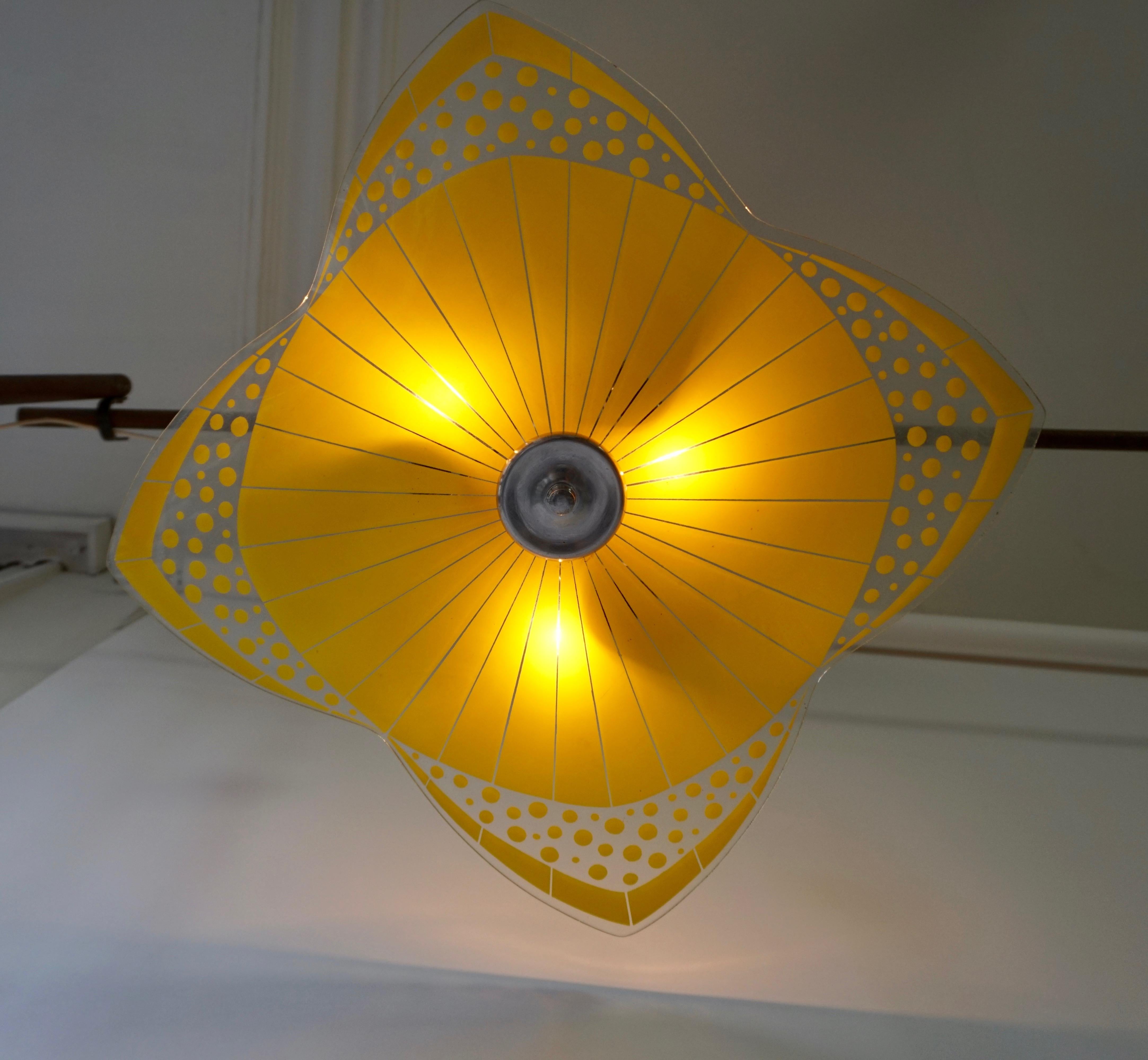 Murano Glass Pendant Light, Italy For Sale 3