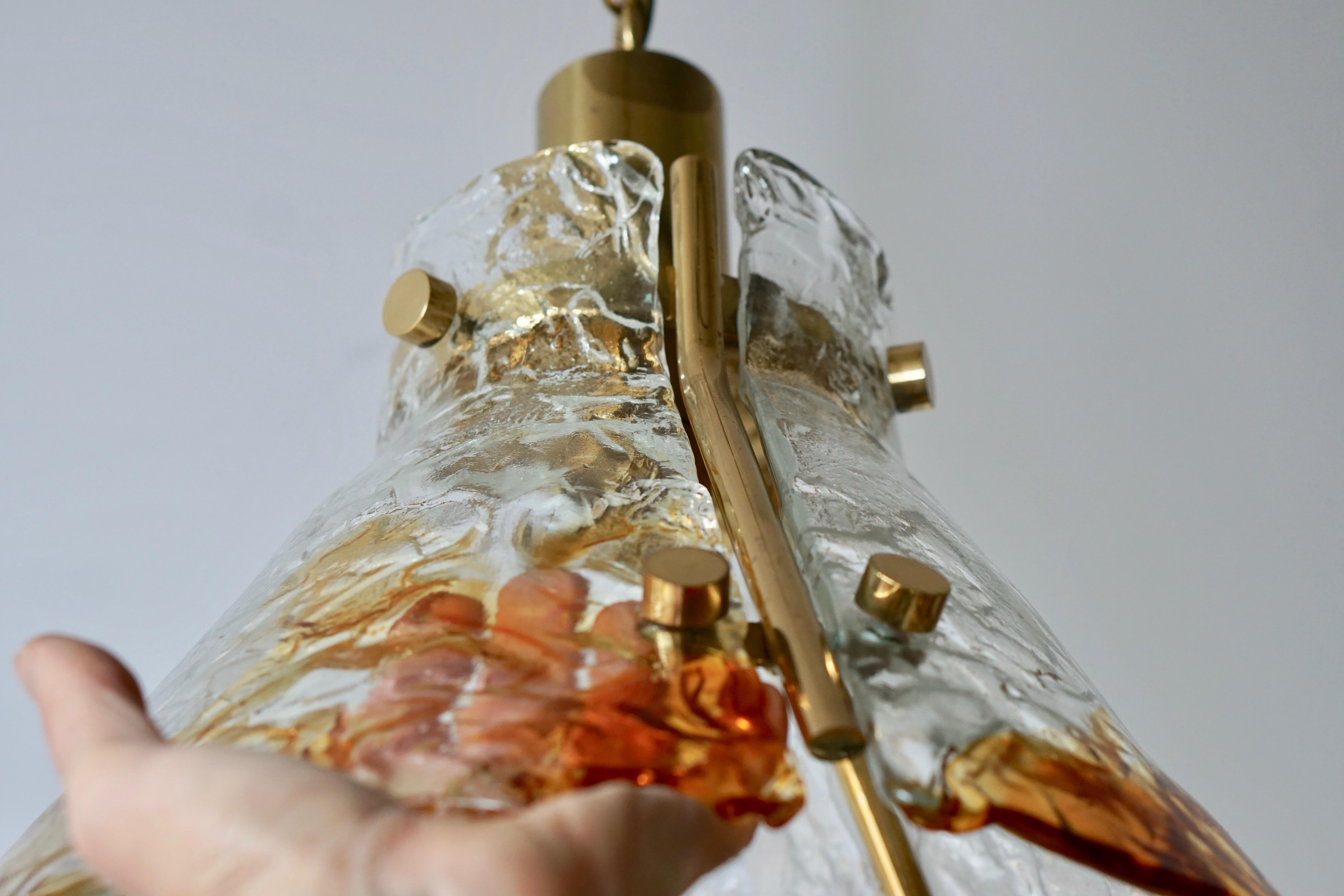 Lampe à suspension en verre de Murano, Italie en vente 4