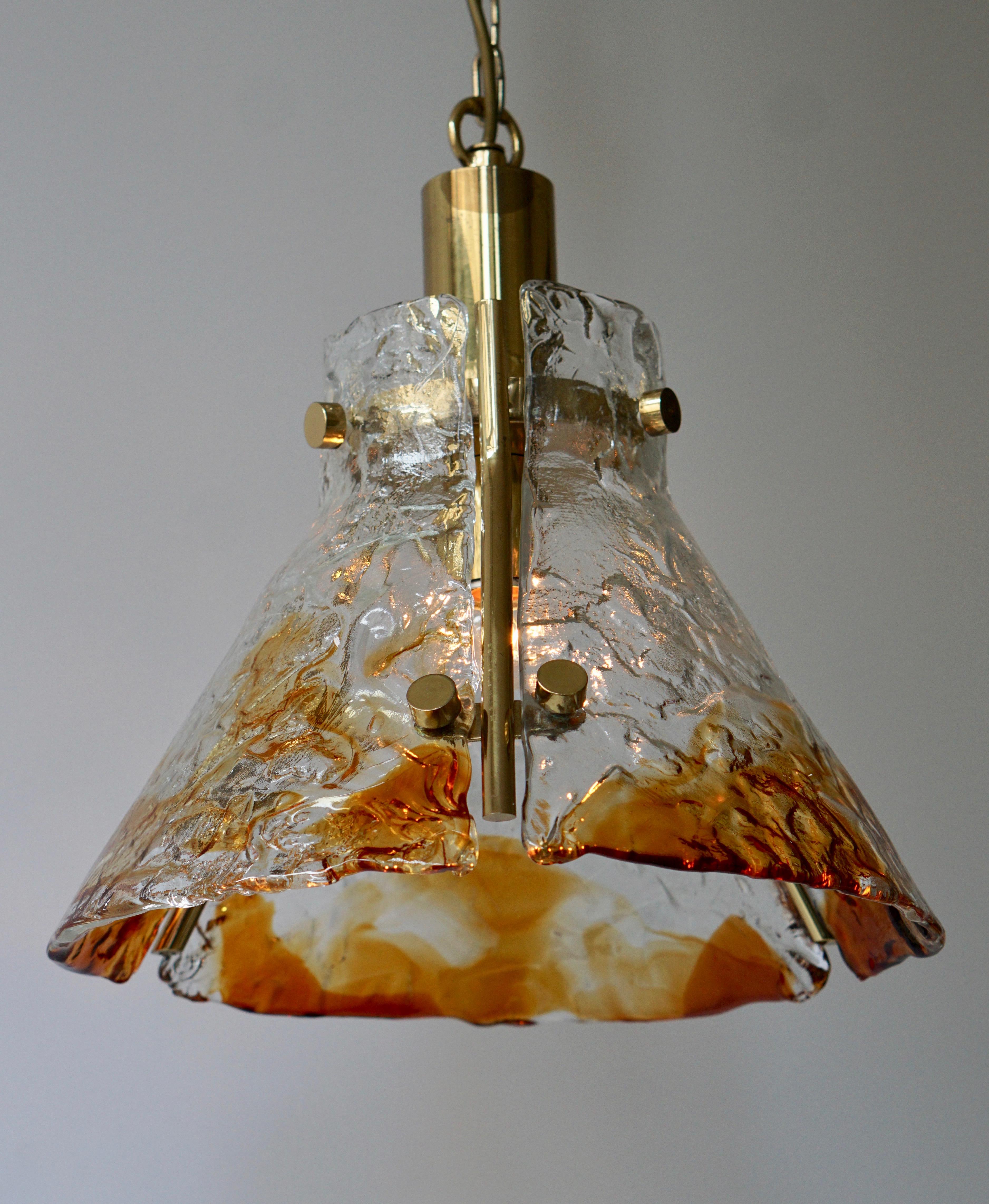 Mid-Century Modern Murano Glass Pendant Light, Italy For Sale
