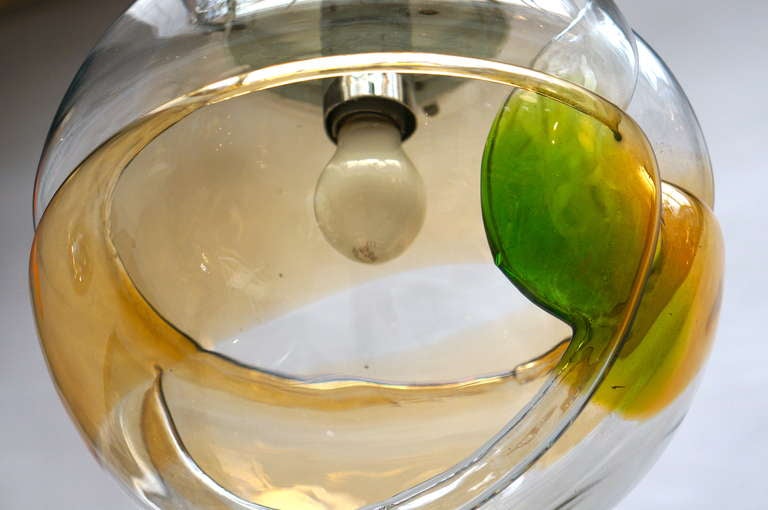 Verre Lampe à suspension en verre de Murano, Italie en vente