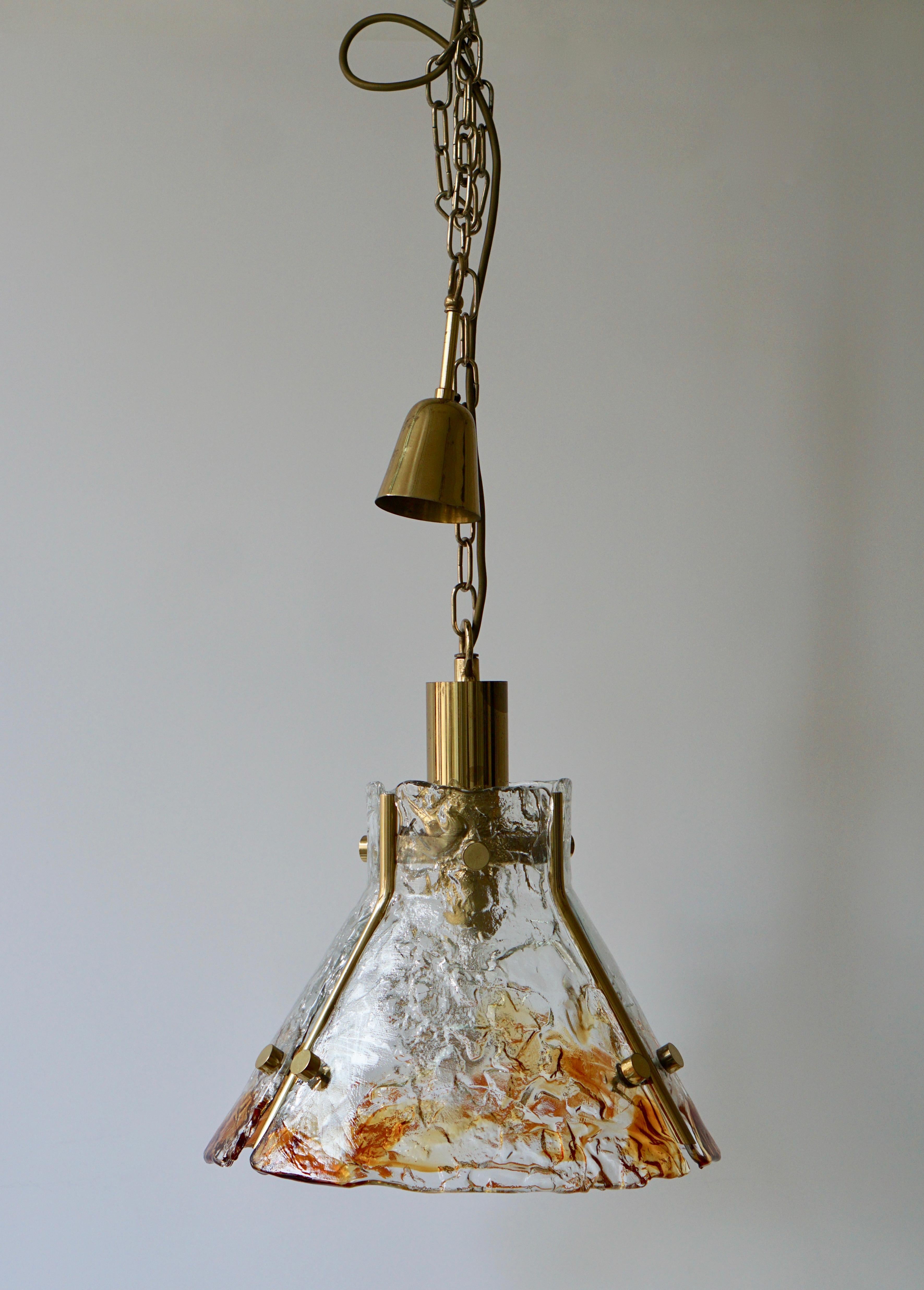 Lampe à suspension en verre de Murano, Italie en vente 2