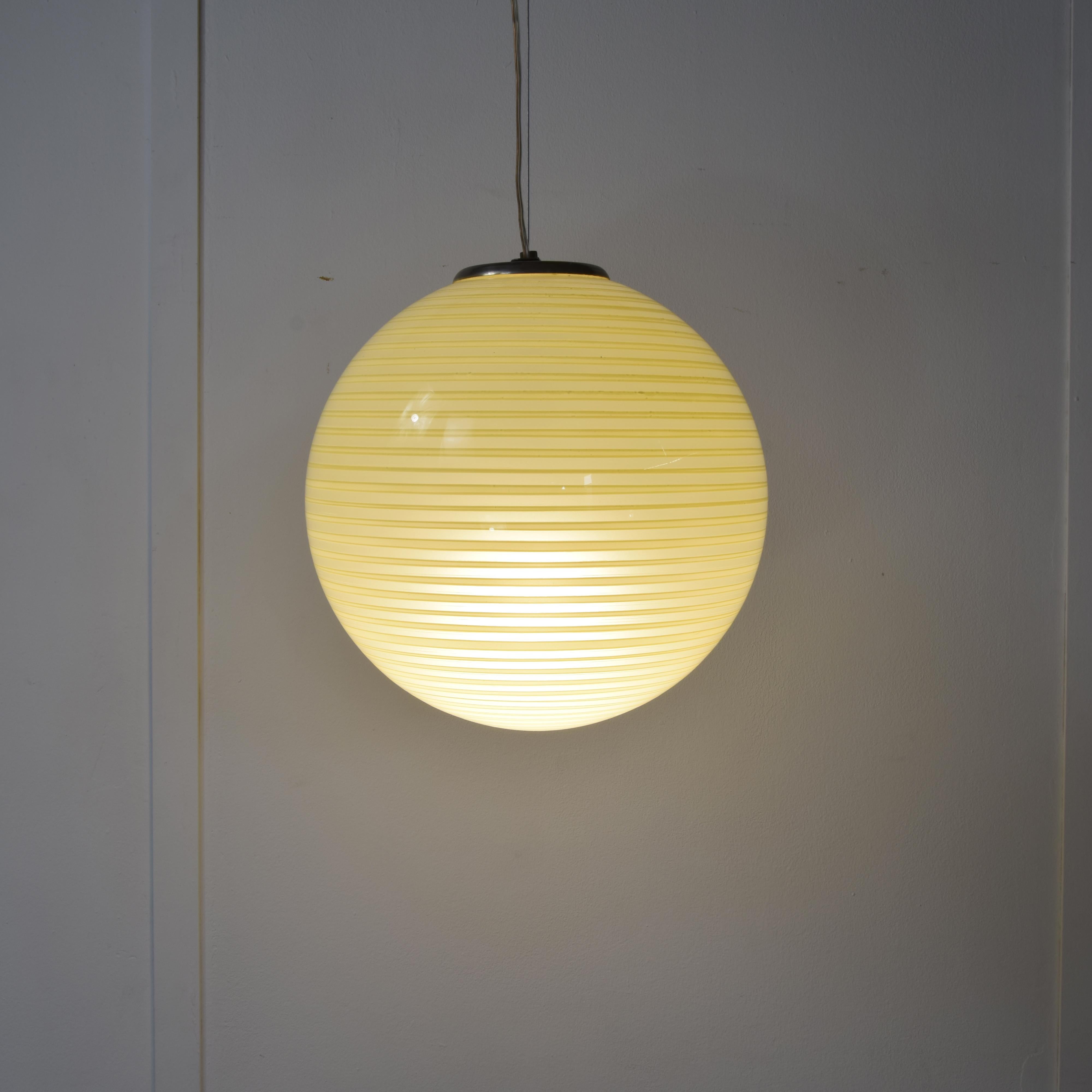 Murano glass pendant – Venice 1950s att.Venini . en venta 1