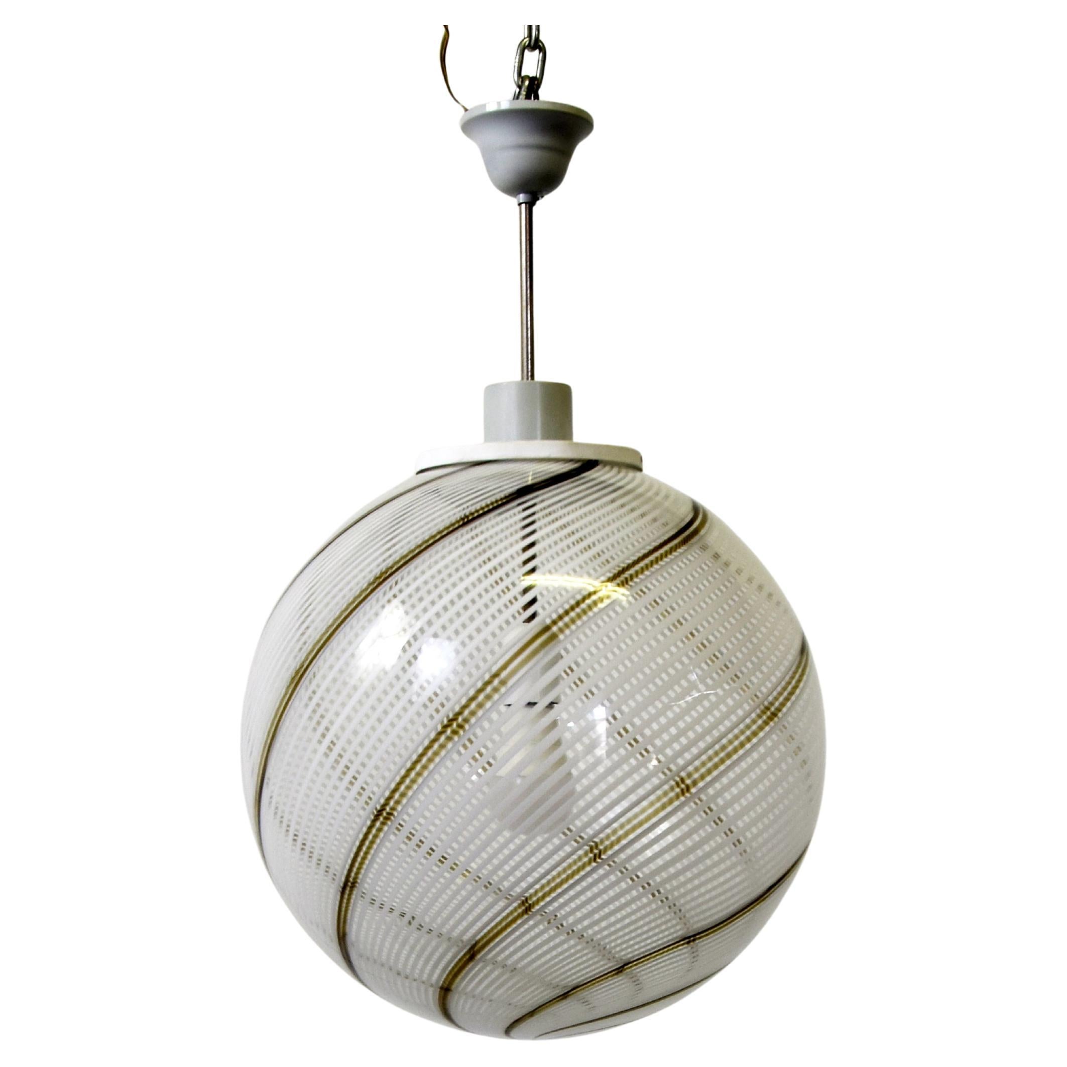 Murano glass pendant – Venice 1950s att.Venini . in vendita