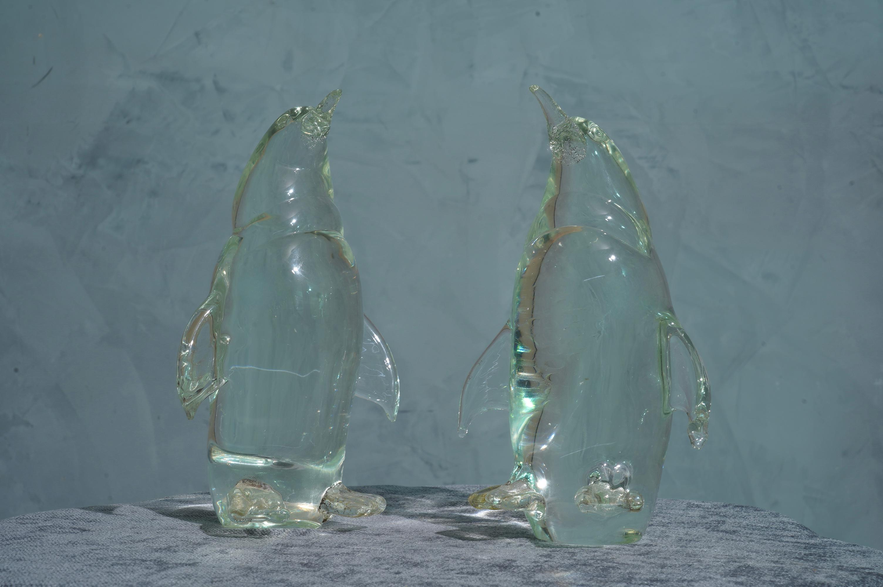 Murano Glass Penguin Sculpture, 1980 For Sale 4