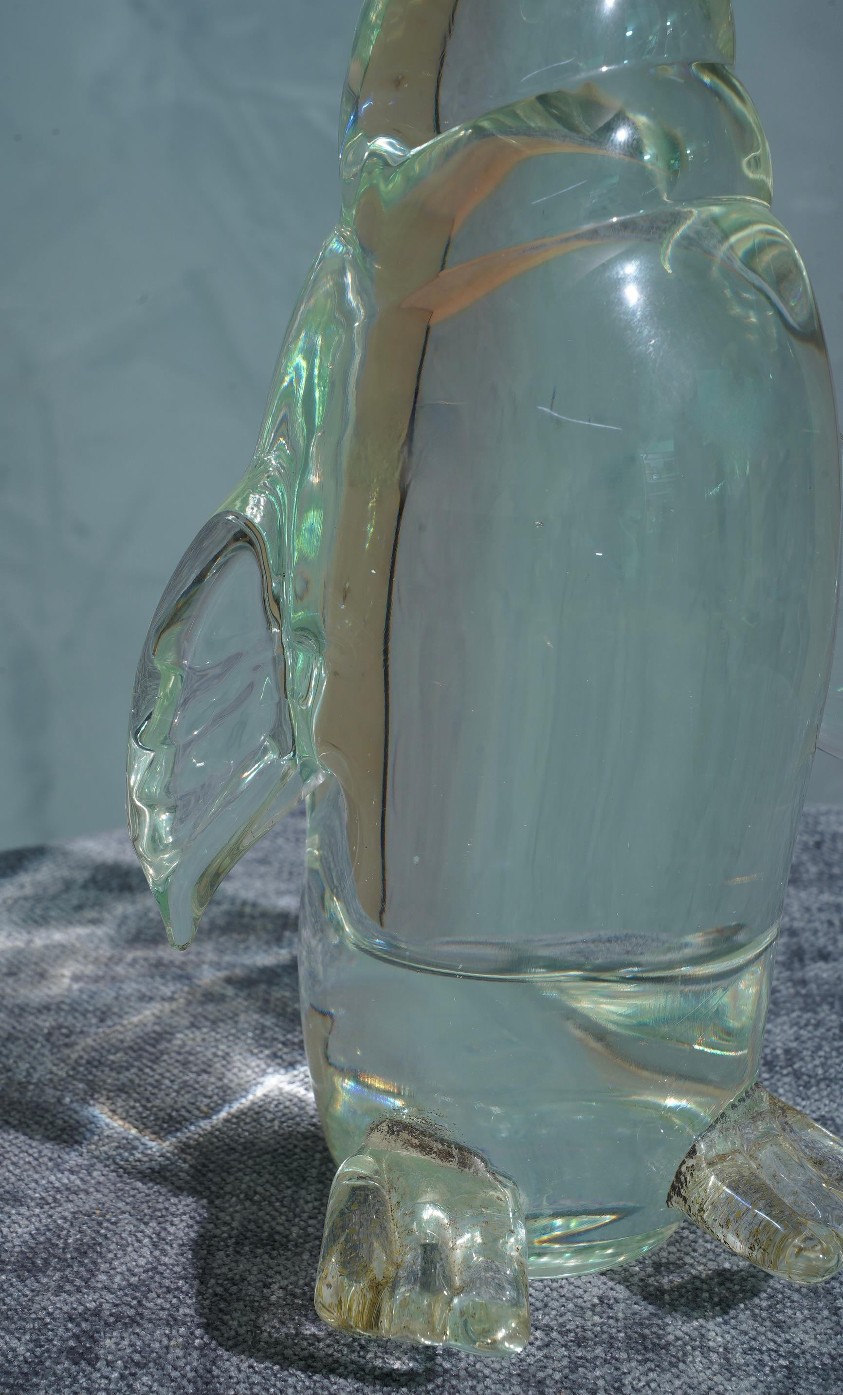 Murano Glass Penguin Sculpture, 1980 For Sale 3