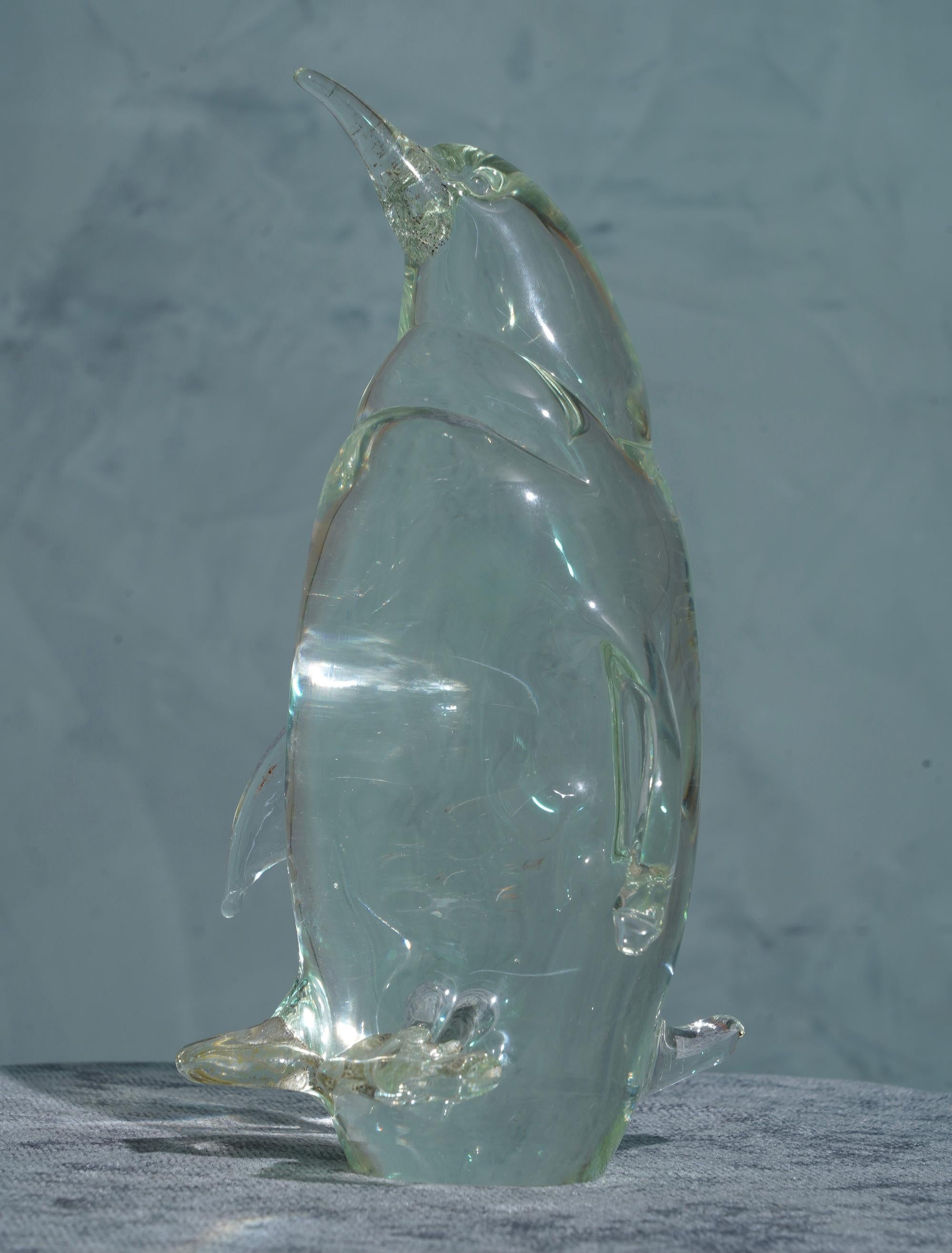 Murano Glass Penguin Sculpture, 1980 For Sale 5