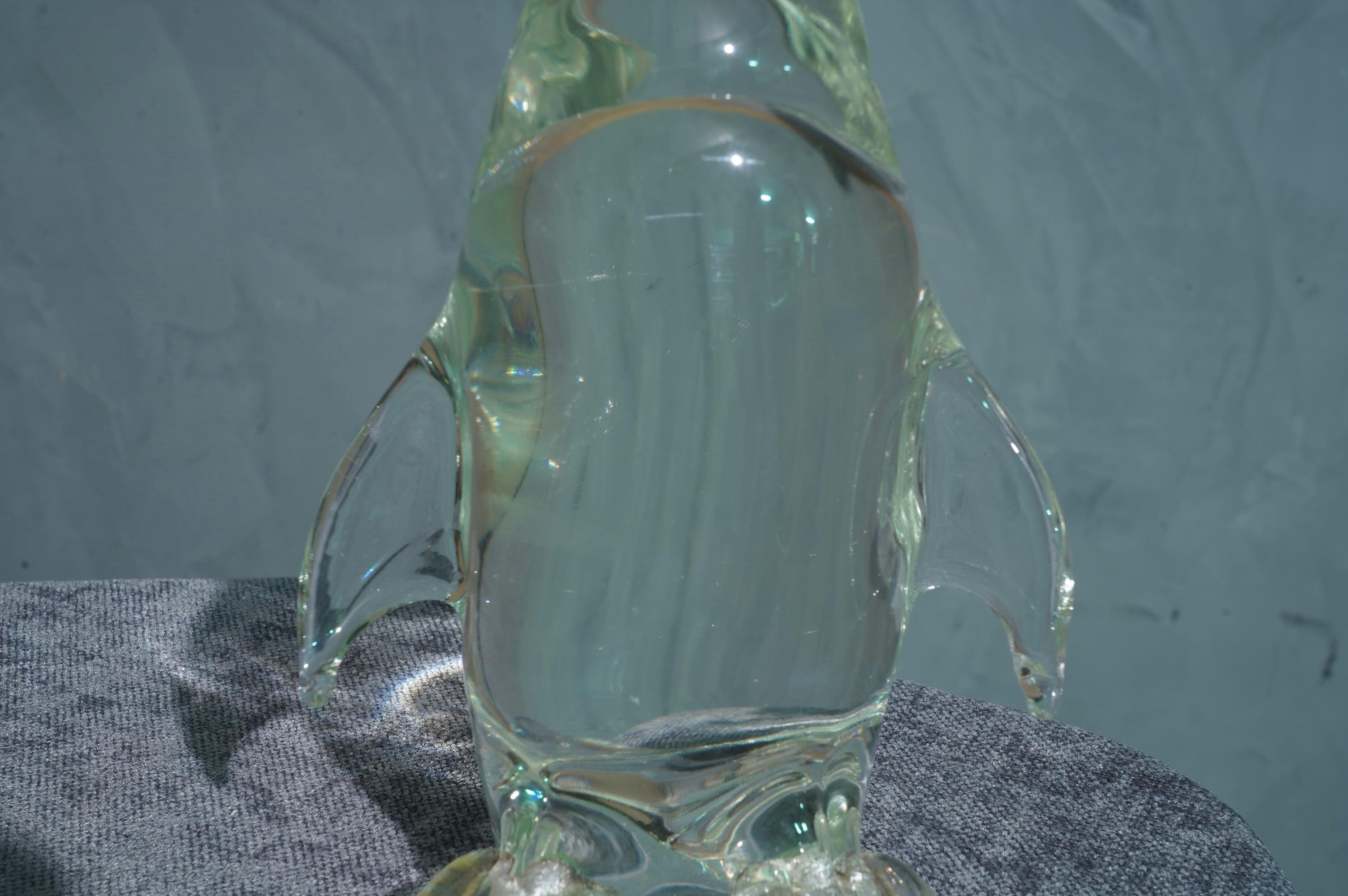 Escultura de pingüino de cristal de Murano, 1980 en venta 5