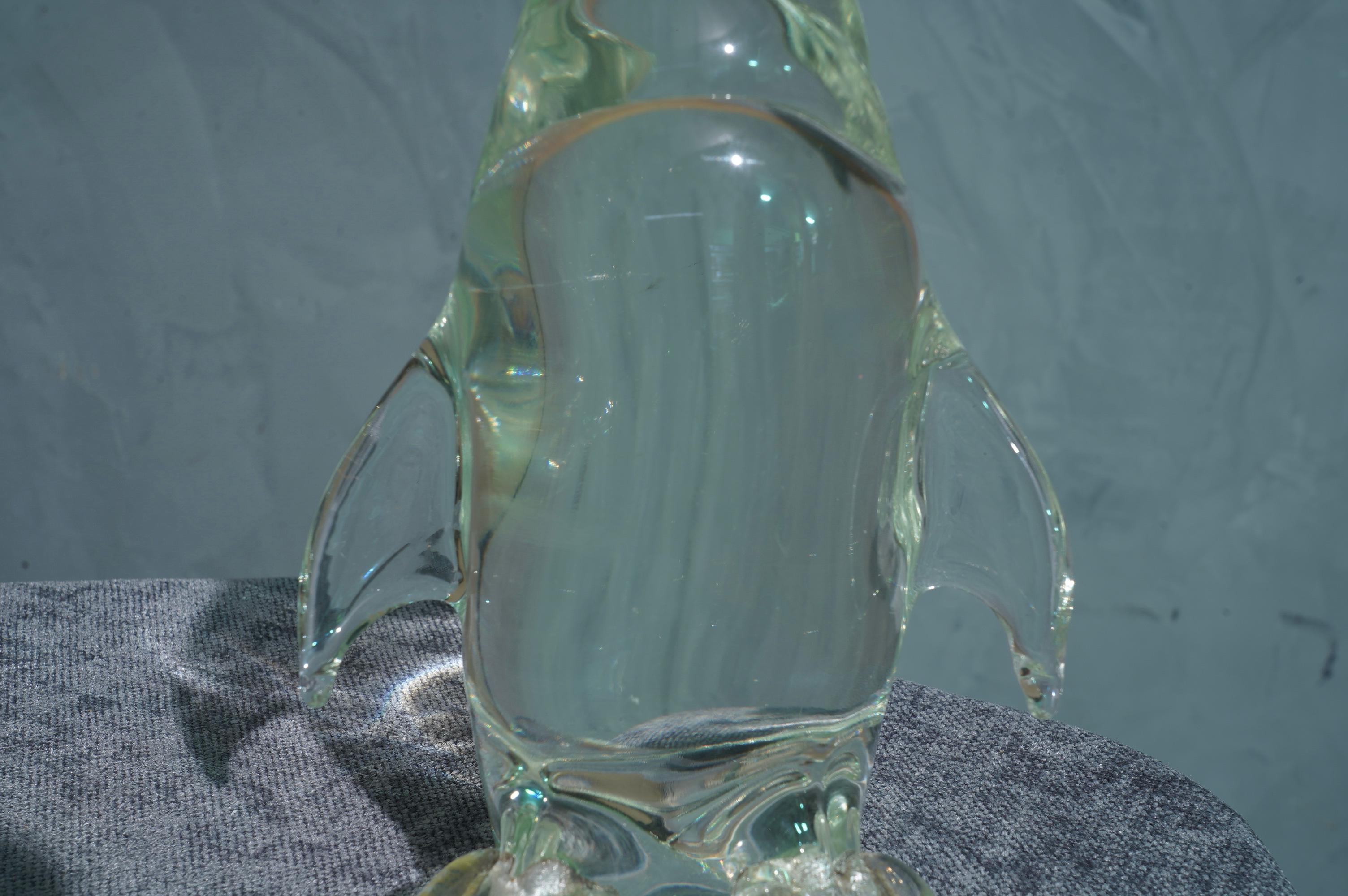 Murano Glass Penguin Sculpture, 1980 For Sale 5