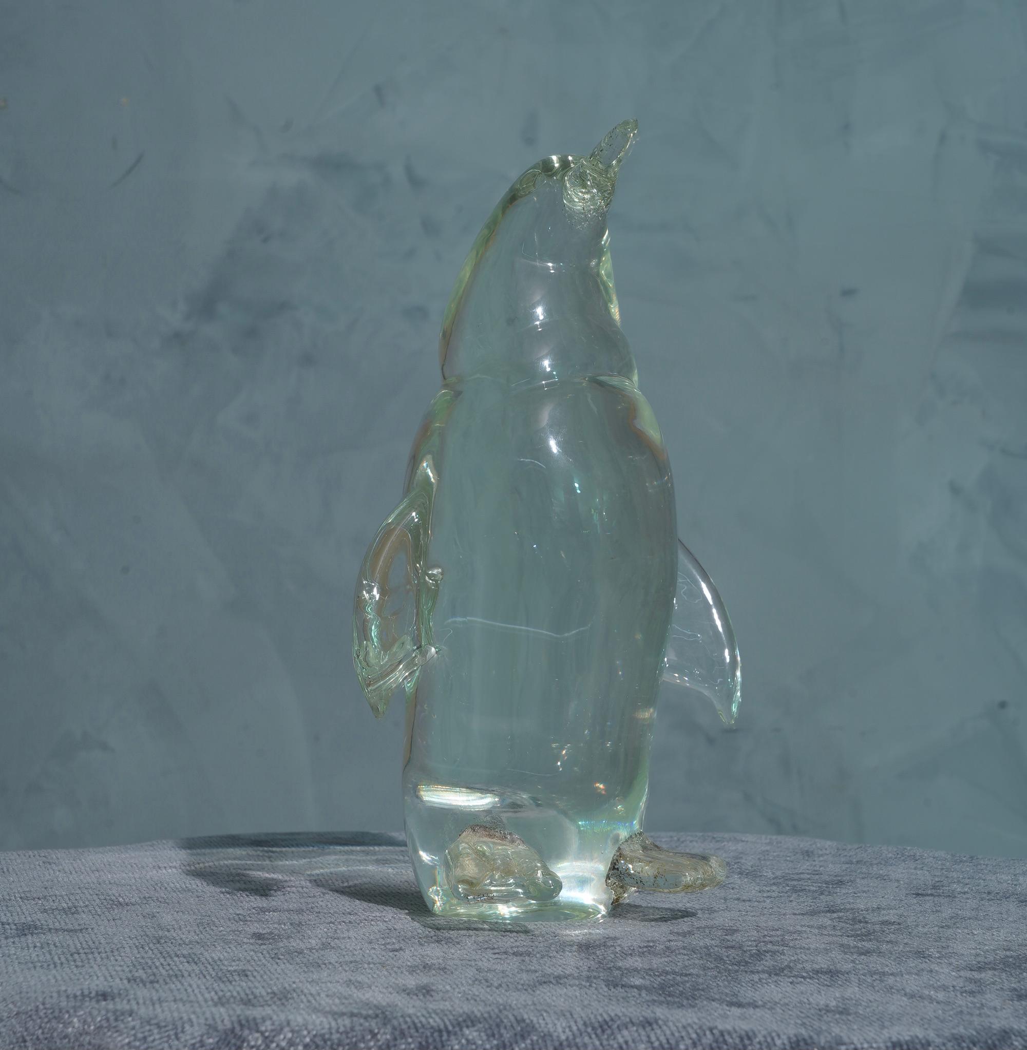 Sculpture de pingouin en verre de Murano, 1980 en vente 1