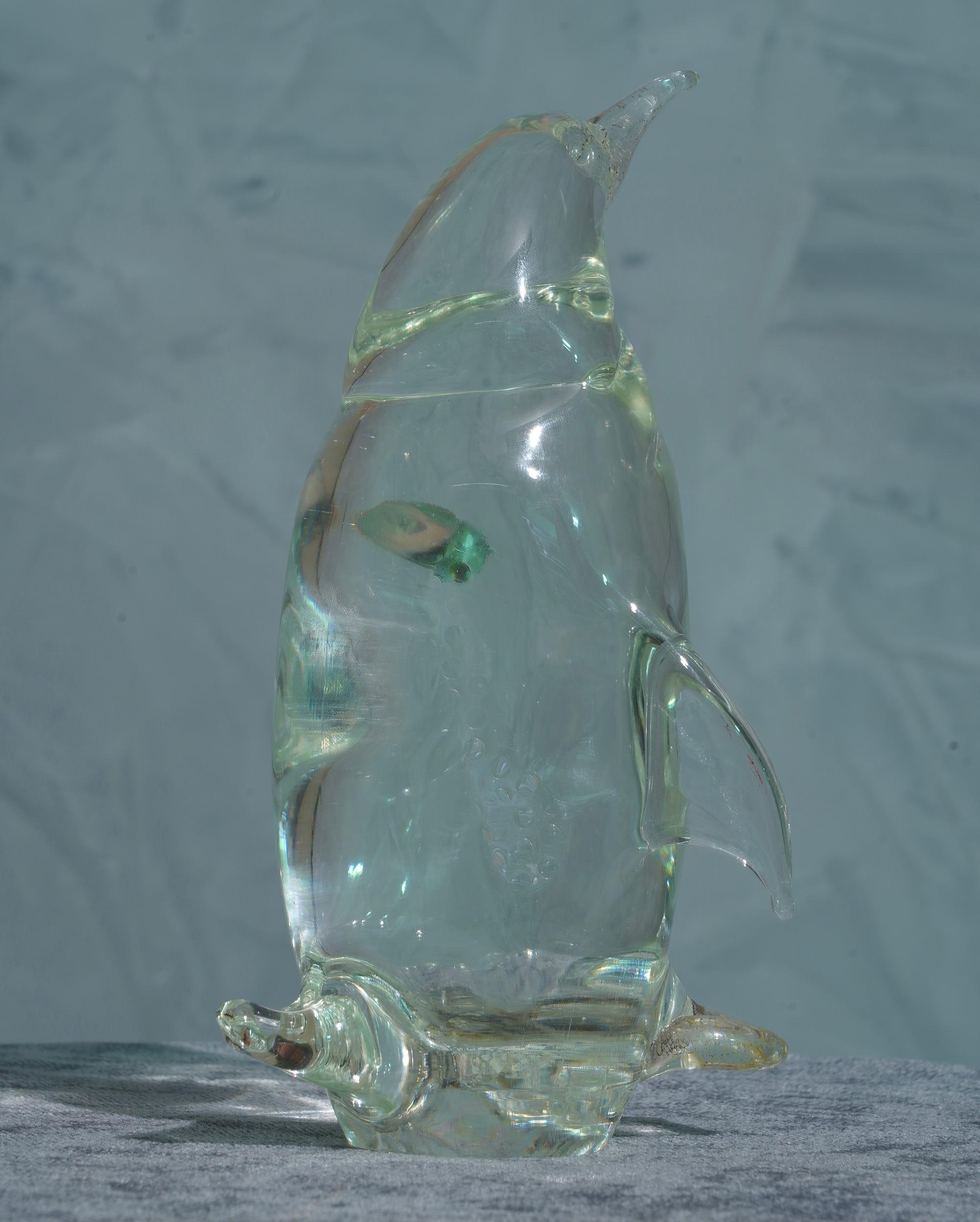 Murano Glass Penguin Sculpture, 1980 For Sale 1