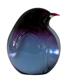 Sculpture de pingouin en verre de Murano par Livio Seguso, années 1980