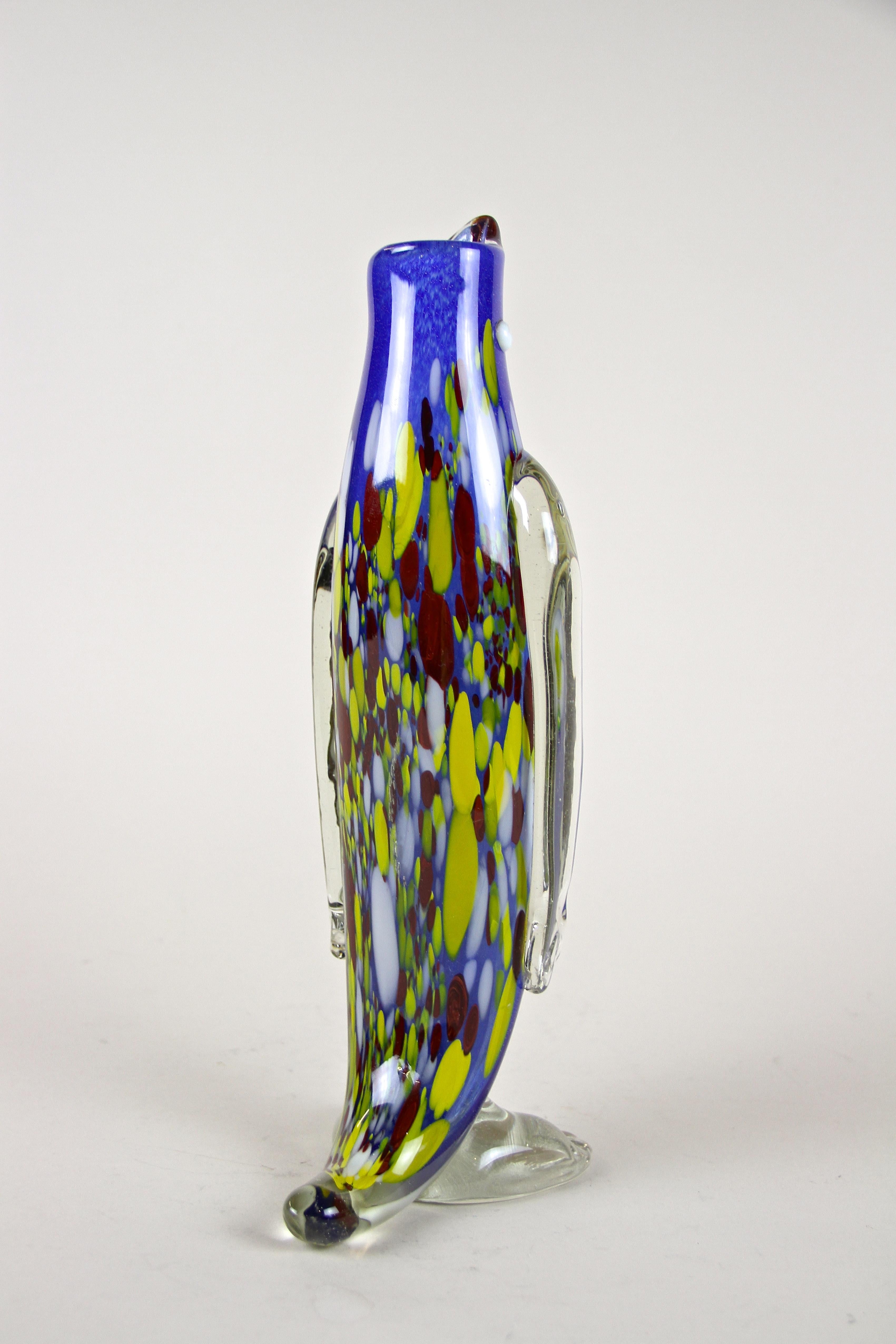 Penguin-Vase aus Muranoglas, Mitte des Jahrhunderts, Italien, um 1960 (20. Jahrhundert) im Angebot