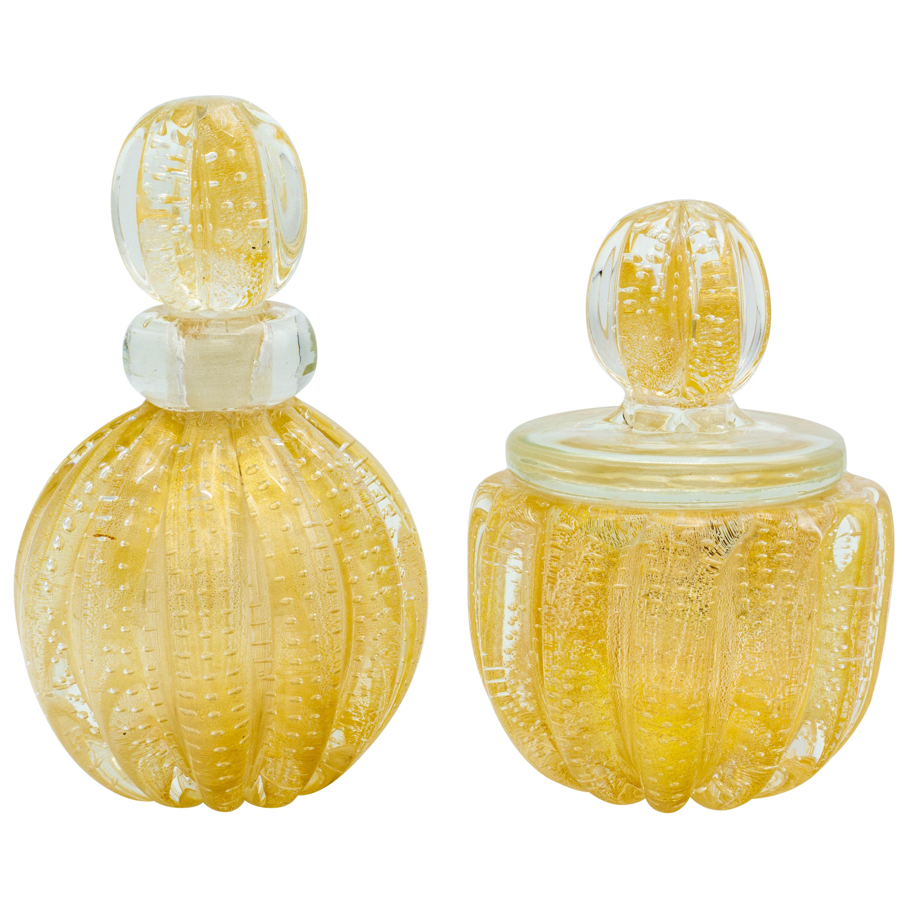 Fine Murano Glass Bottle in the Manner of Fluvio Bianconi at 1stDibs