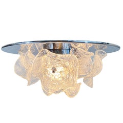 Murano Glass Petal Flush Mount Chandelier