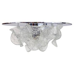 Vintage Murano Glass Petal Flush Mount Chandelier