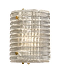 Murano Glass Sconces with Brass Structure, Modern Design, Italy, New