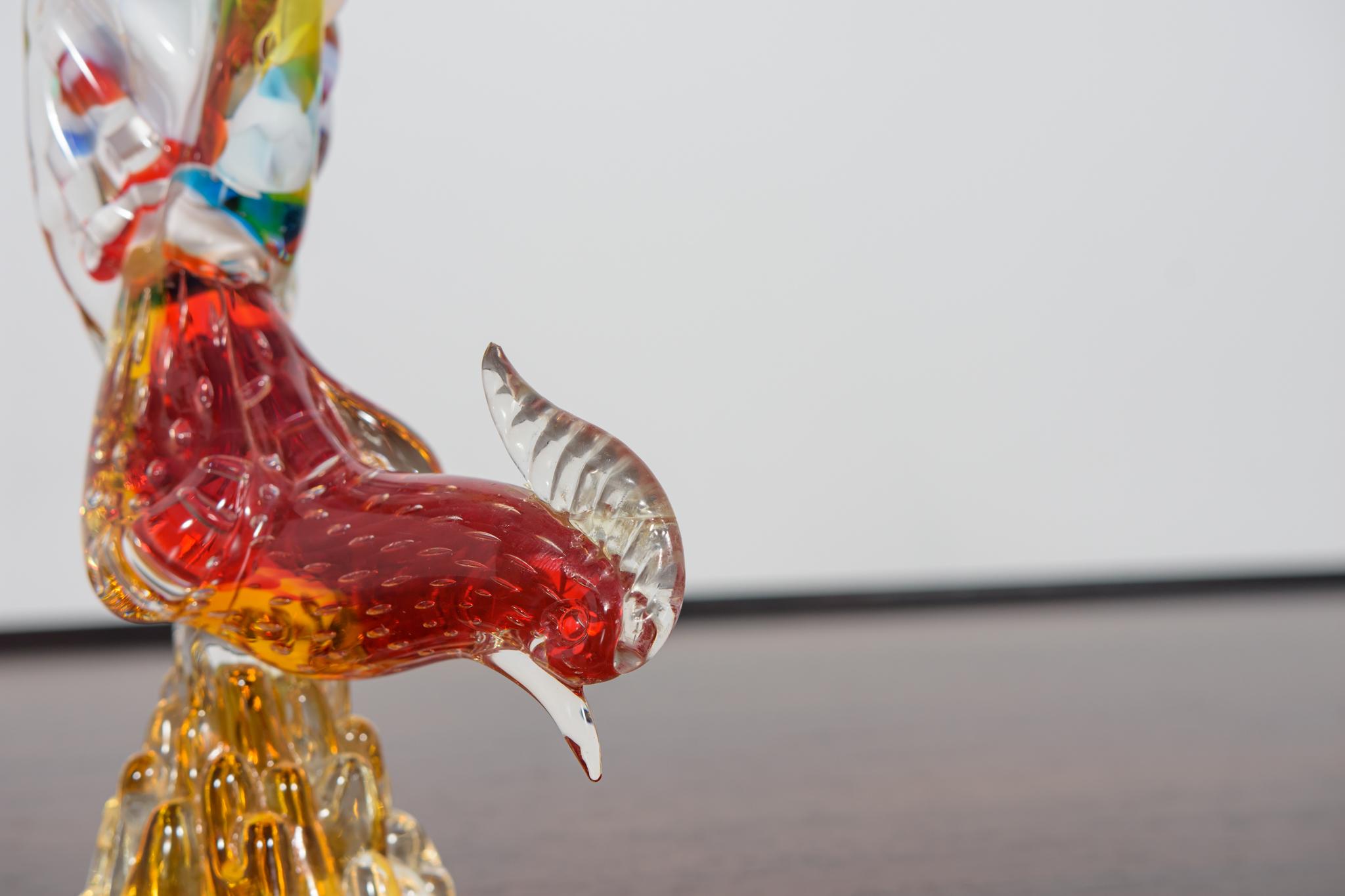 Murano glass pheasant figurine, Italy, 1960s For Sale 6