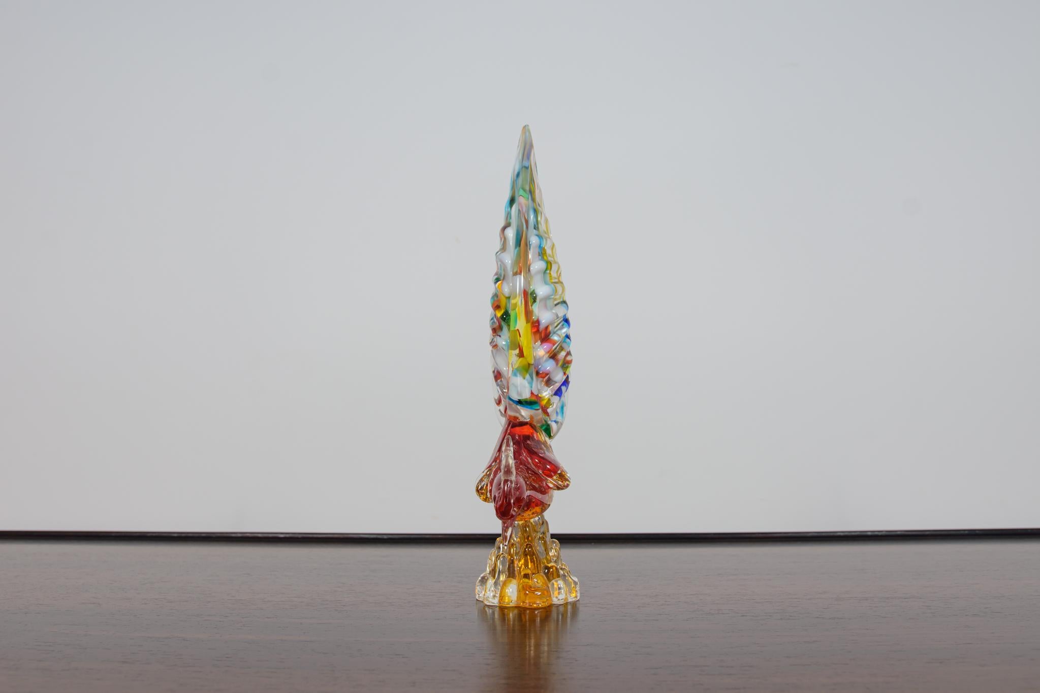 Mid-Century Modern Murano glass pheasant figurine, Italy, 1960s For Sale