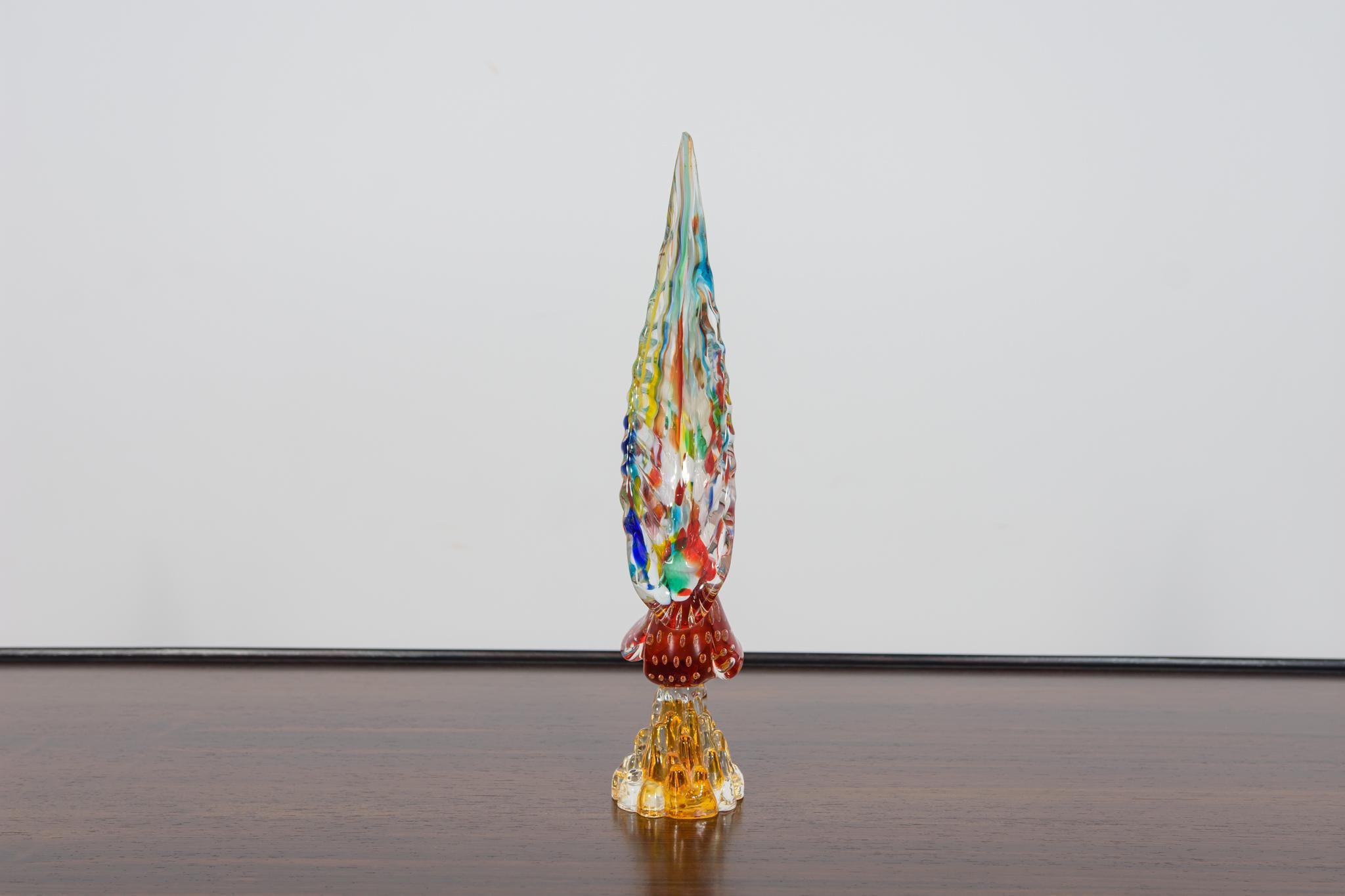 Murano glass pheasant figurine, Italy, 1960s In Good Condition For Sale In GNIEZNO, 30