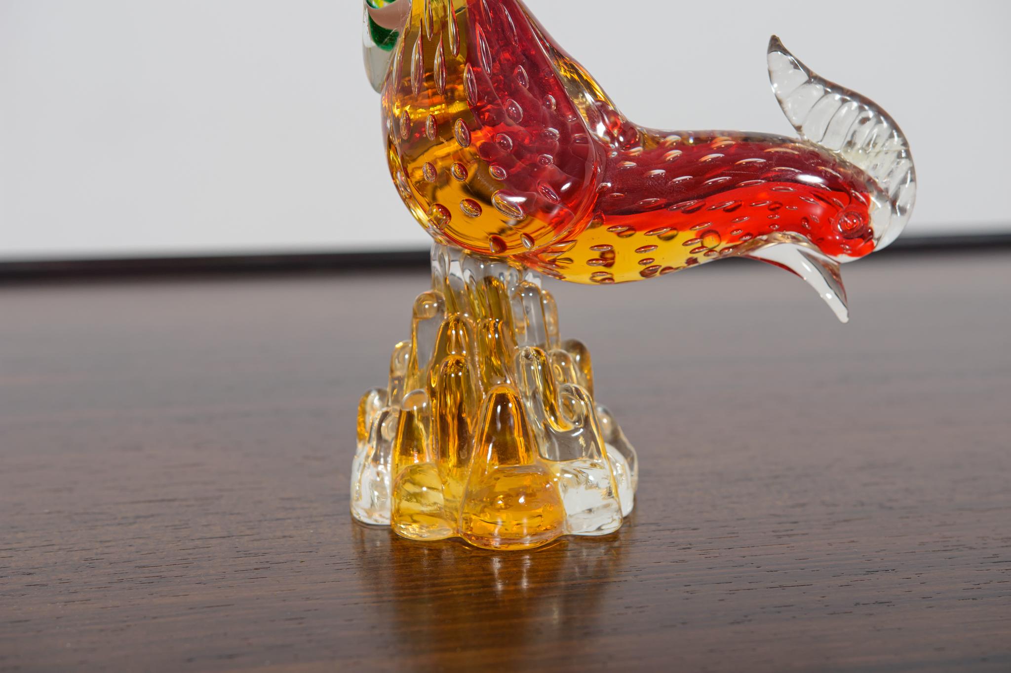 Murano glass pheasant figurine, Italy, 1960s For Sale 2