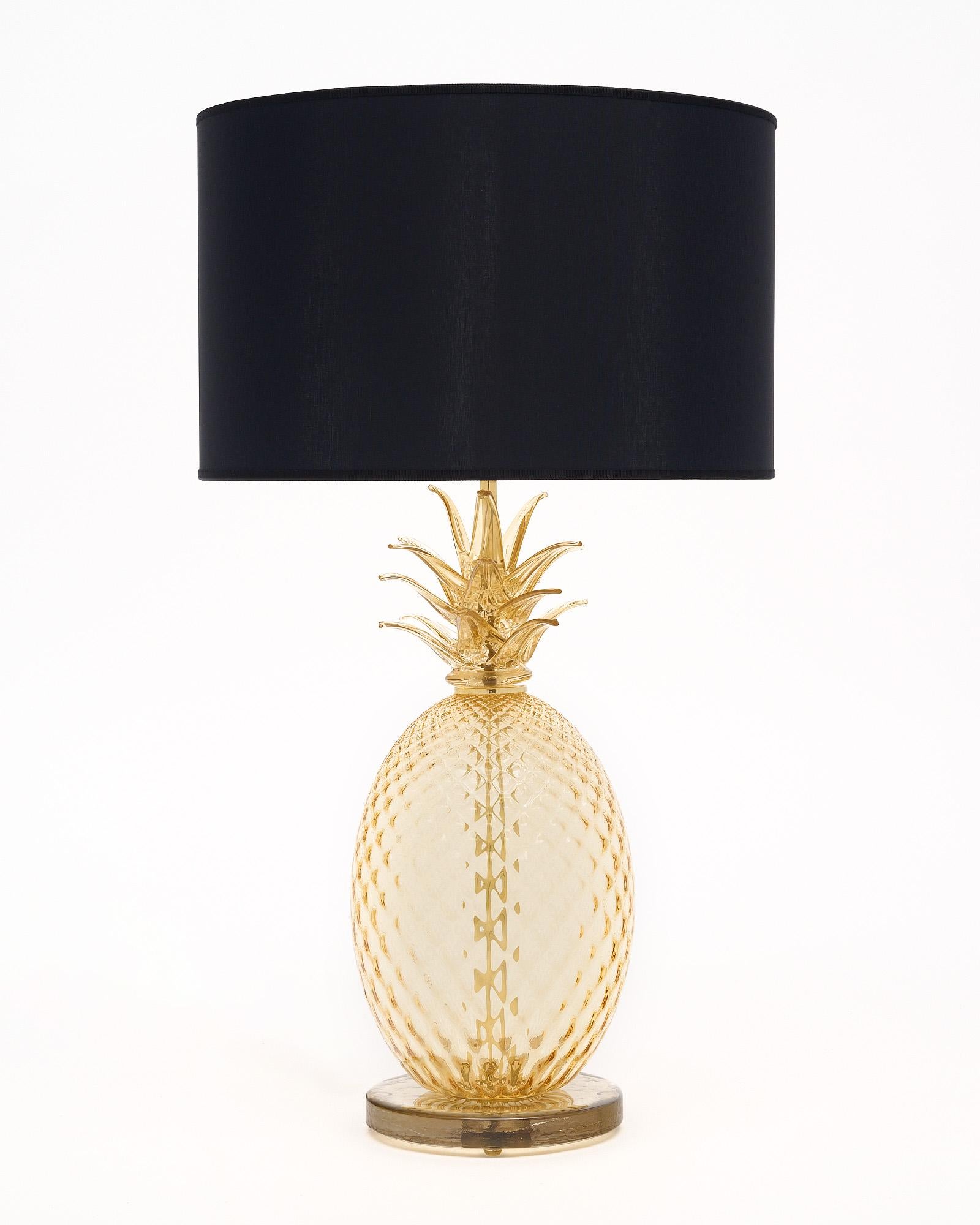 Mid-Century Modern Murano Glass Pineapple Lamps For Sale