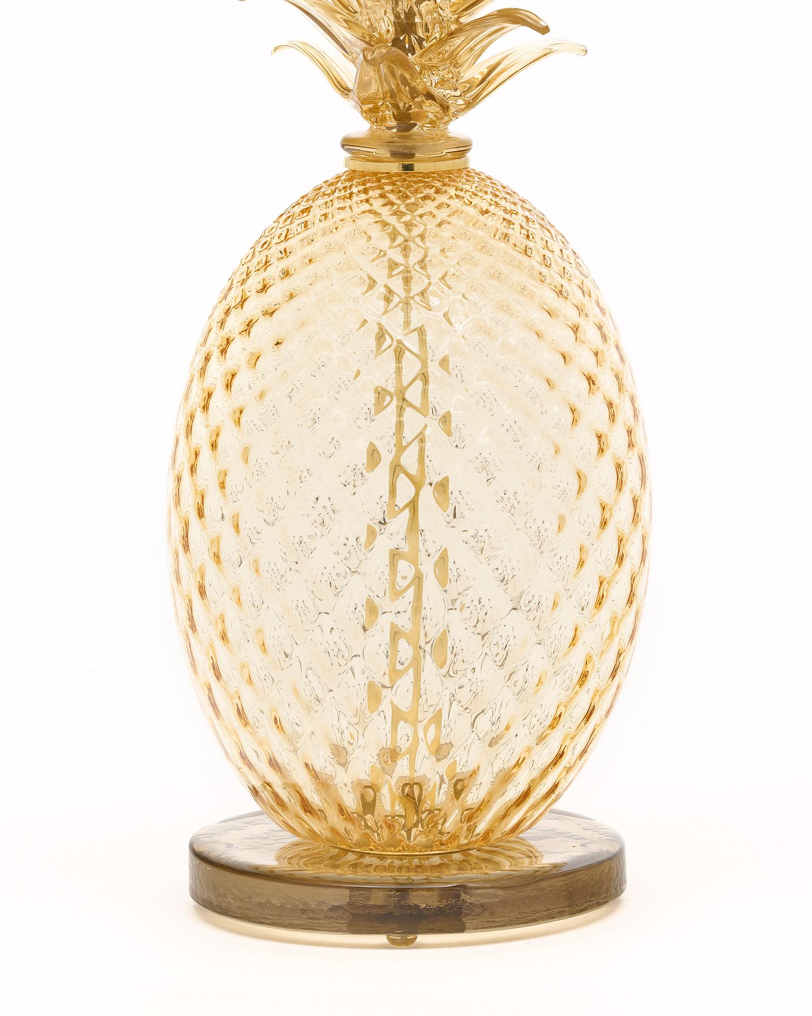 Contemporary Murano Glass Pineapple Lamps For Sale