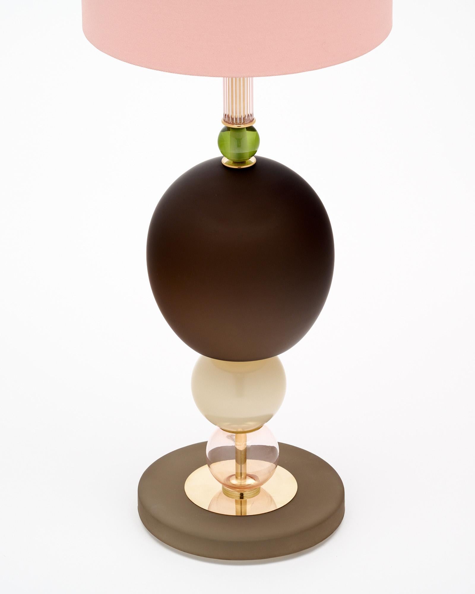 Lampade di Murano in vetro rosa e verde in vendita 1