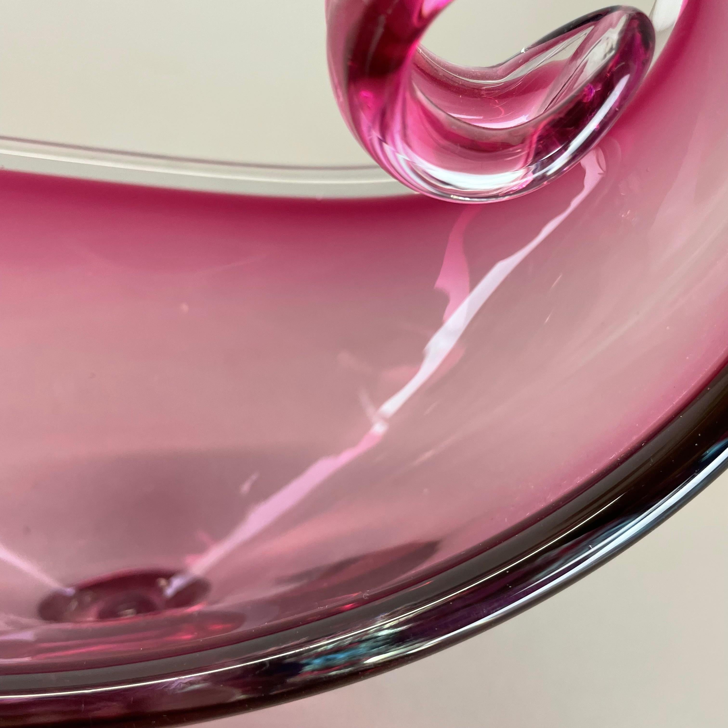 Schalenelement Rosa aus Muranoglas, Flavio Poli zugeschrieben, Murano, Italien, 1970er Jahre im Angebot 6