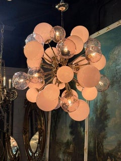 Murano Glass Pink Cloud Chandelier