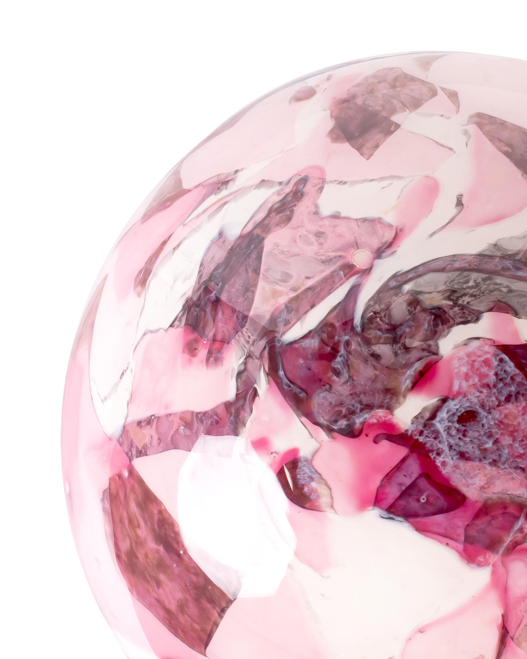 Murano Glas Pink Crown Wandleuchte von Stories Of Italy (Handgefertigt) im Angebot