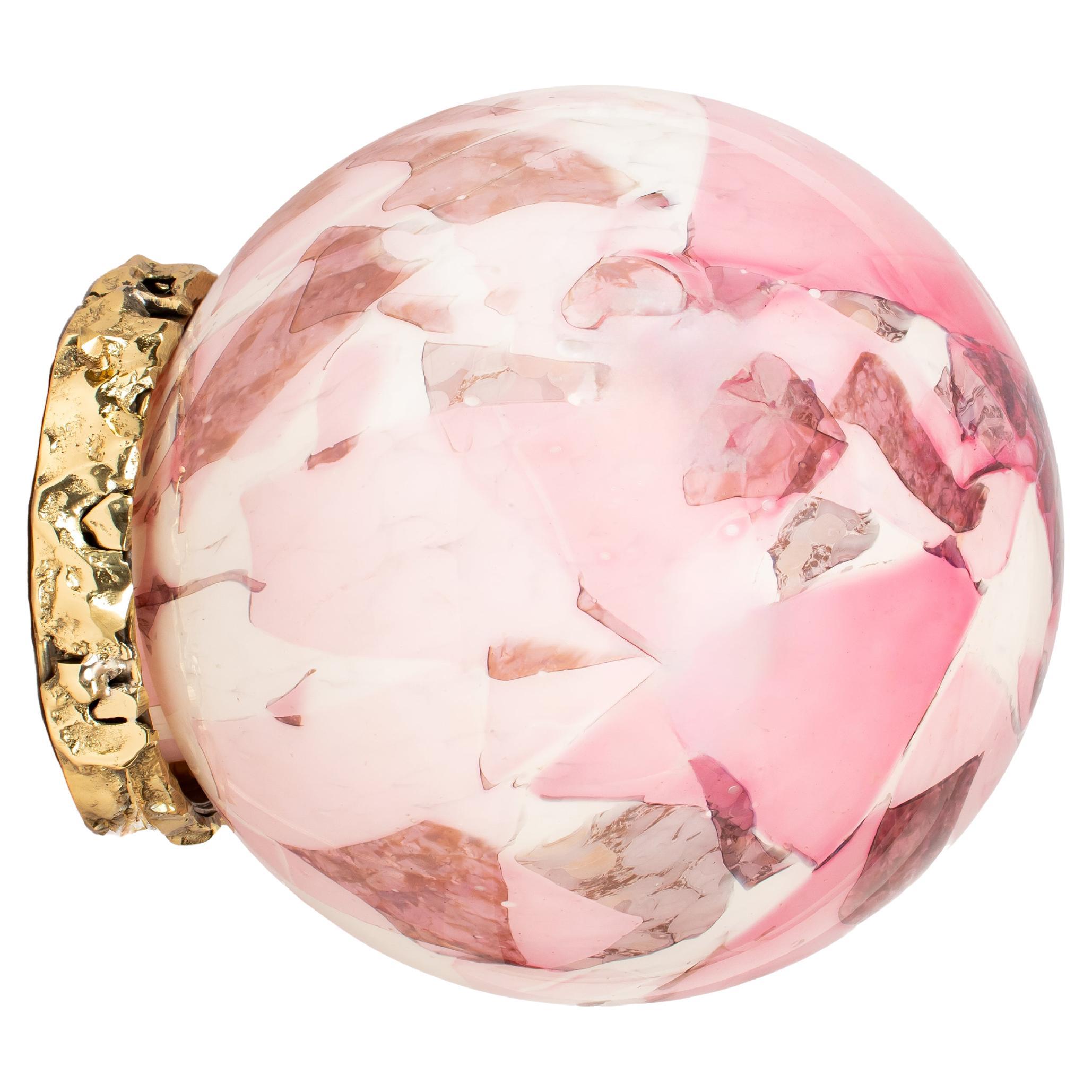 Murano Glas Pink Crown Wandleuchte von Stories Of Italy im Angebot