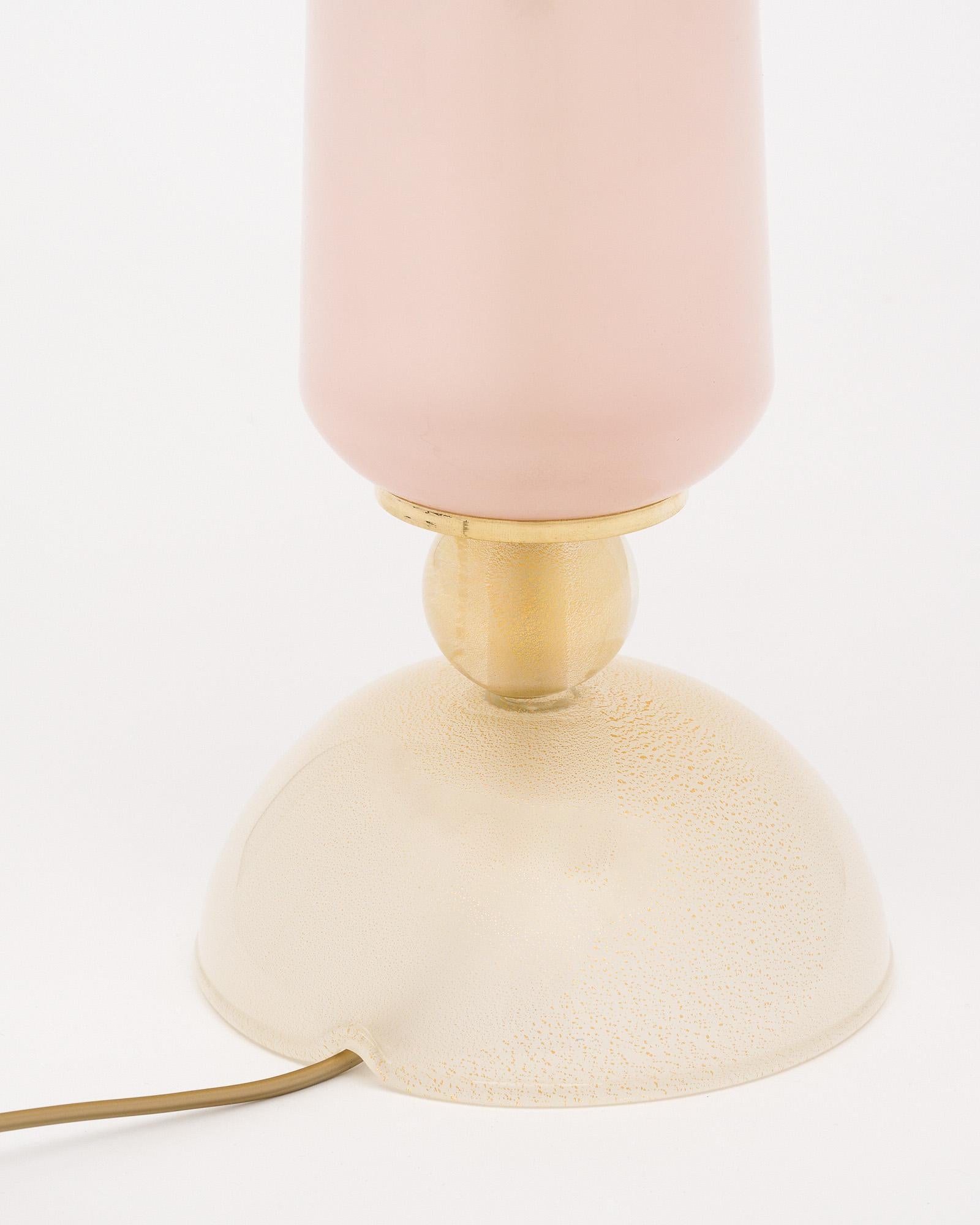 Murano Glass Pink Ettore Sotsass Lamps For Sale 2