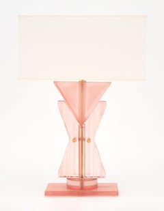 Murano Glass Pink Geometric TOTEM Lamps