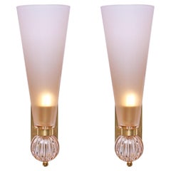 Murano Glass Pink “Imperium” Sconces