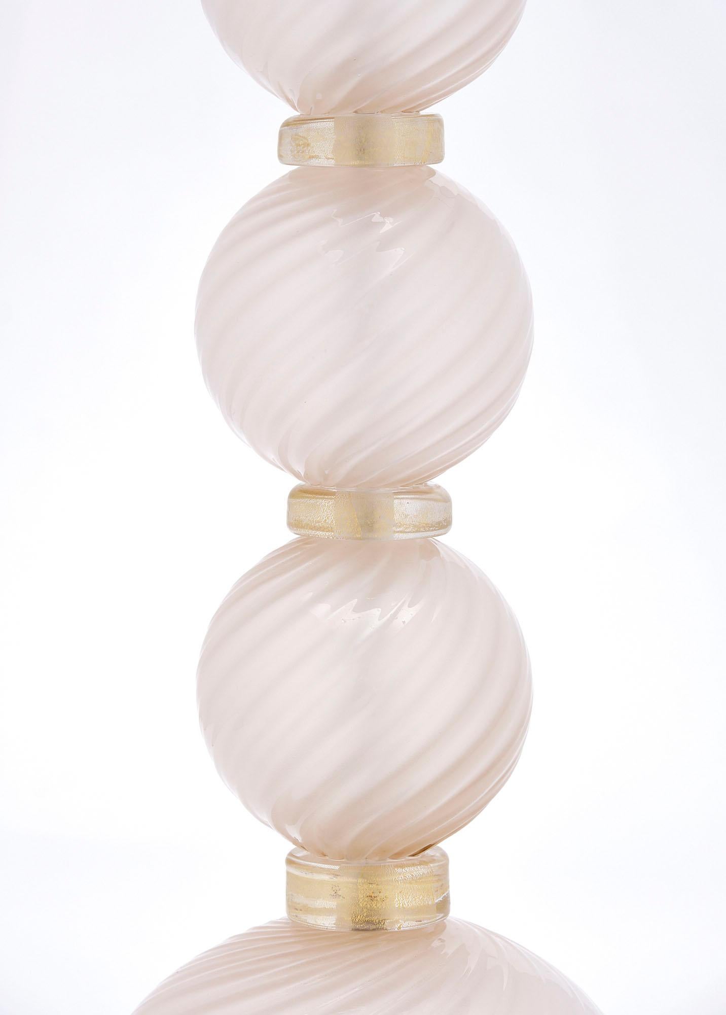 Contemporary Murano Glass Pink Lamps