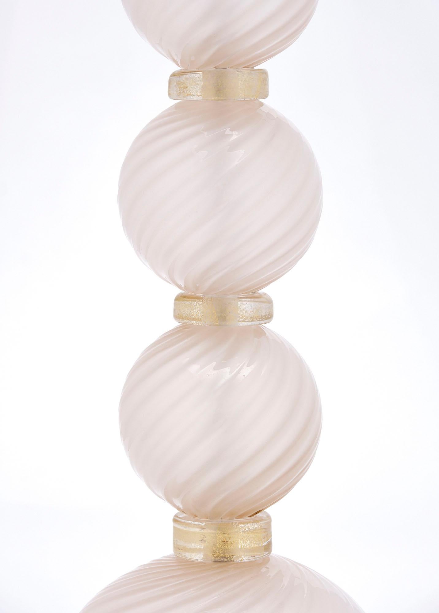 XXIe siècle et contemporain Lampes roses en verre de Murano en vente